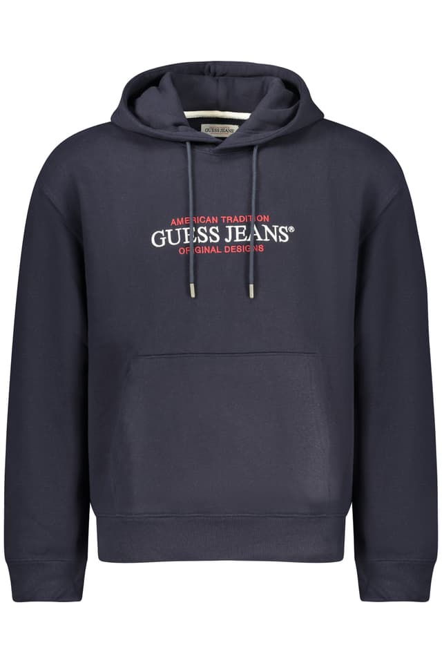 Мъжки суитшърт с цип GUESS JEANS в син цвят