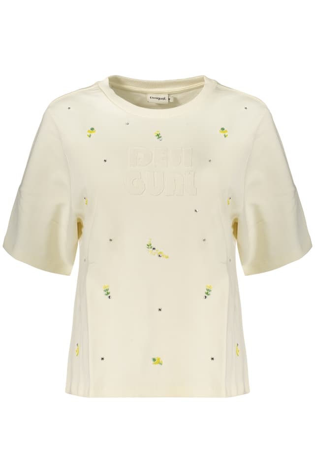 DESIGUAL ДАМСКИ БЯЛ СУИТШЪРТ С ЦИП