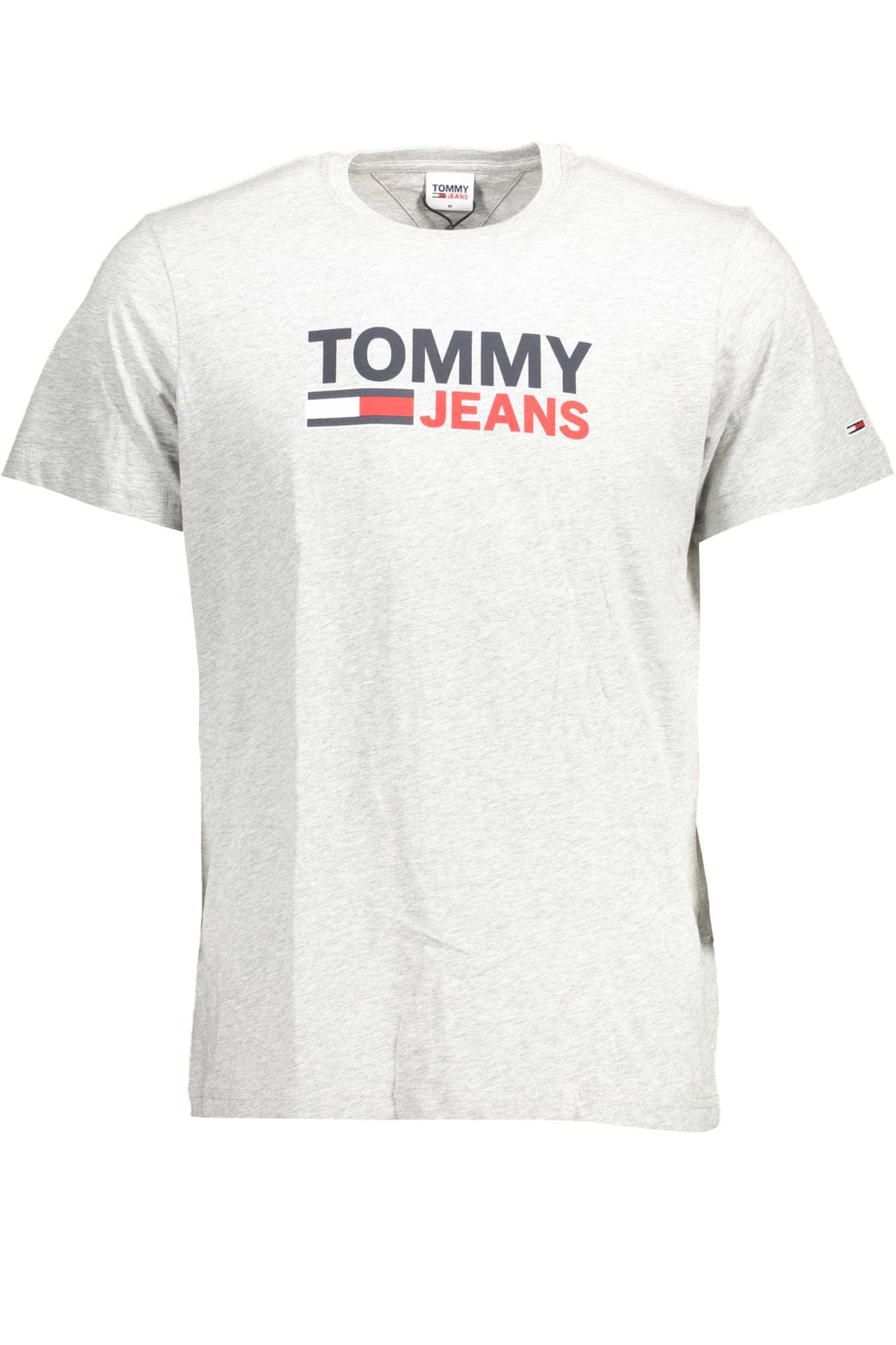 МЪЖКА ТЕНИСКА С КЪС РЪКАВ TOMMY HILFIGER, СИВА - TOMMY HILFIGER