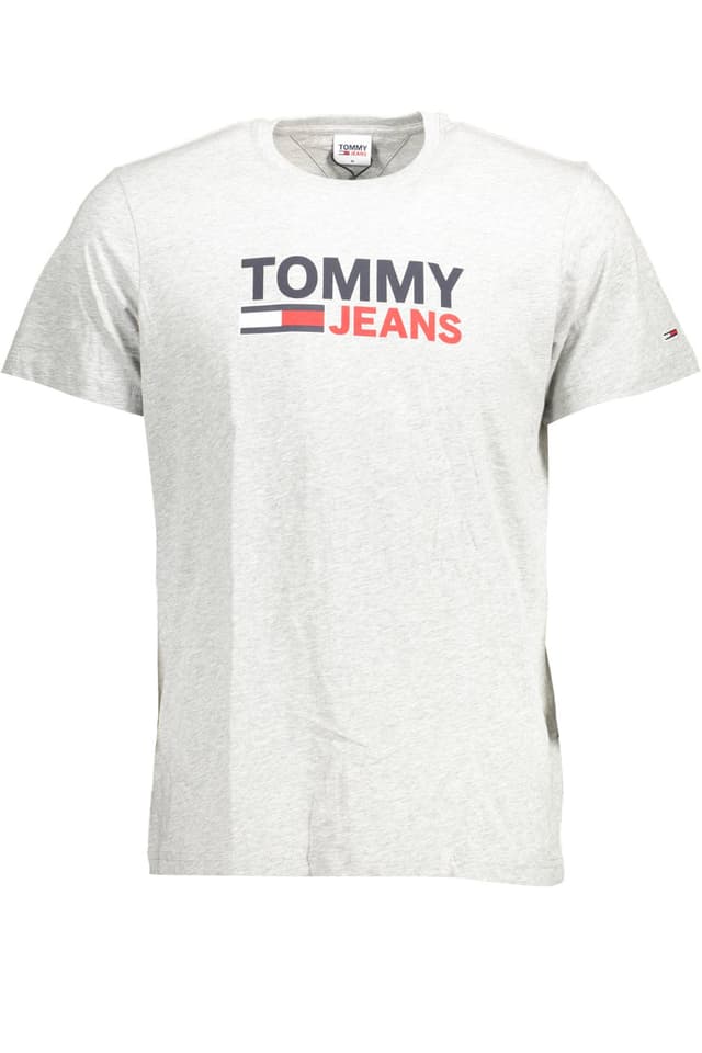 МЪЖКА ТЕНИСКА С КЪС РЪКАВ TOMMY HILFIGER, СИВА