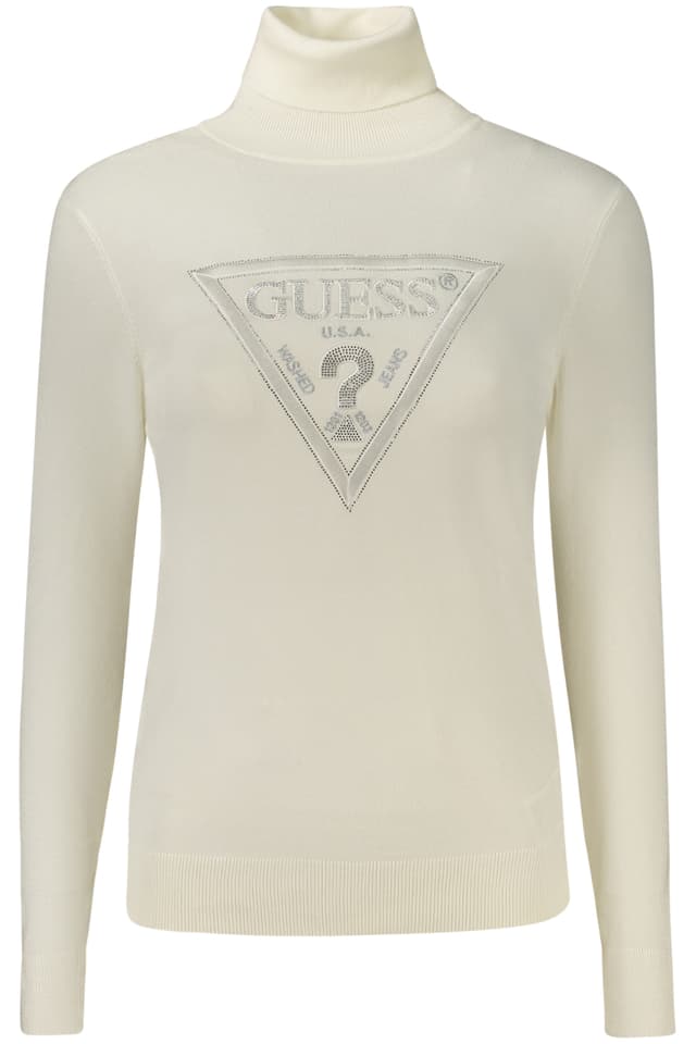 Дамски бял пуловер GUESS JEANS