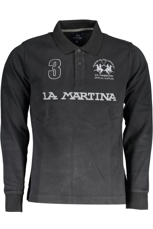 LA MARTINA POLO МЪЖКО С ДЪЛЪГ РЪКАВ ЧЕРНО
