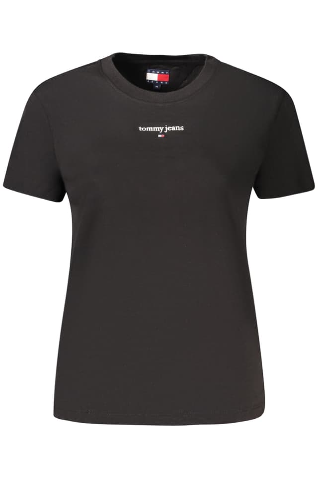Дамска тениска с къс ръкав TOMMY HILFIGER, черна