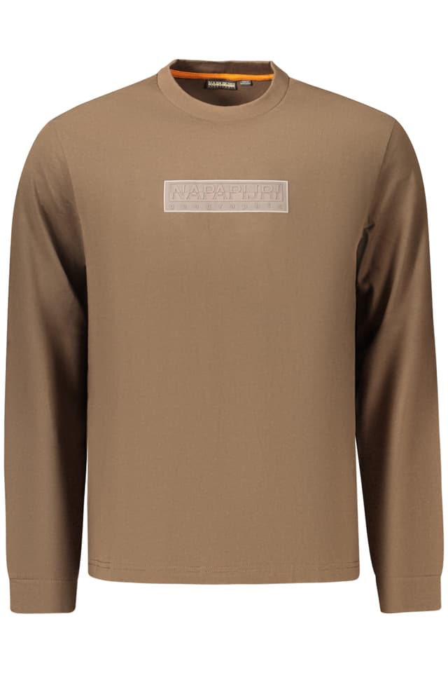 NAPAPIJRI T-SHIRT MANICHE LUNGHE UOMO MARRONE