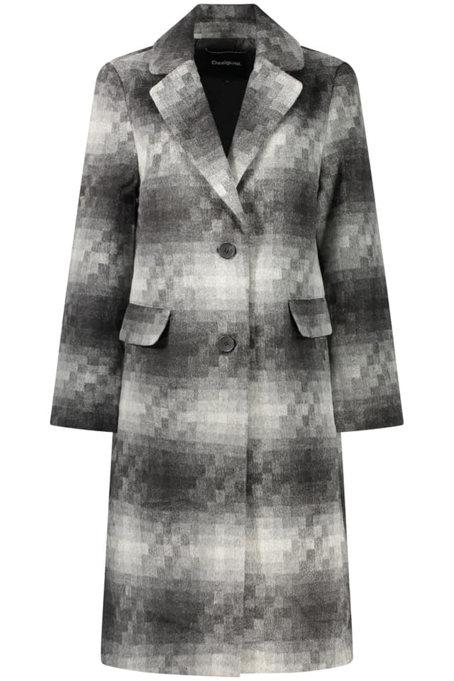 СИВО ДАМСКО ПАЛТО DESIGUAL