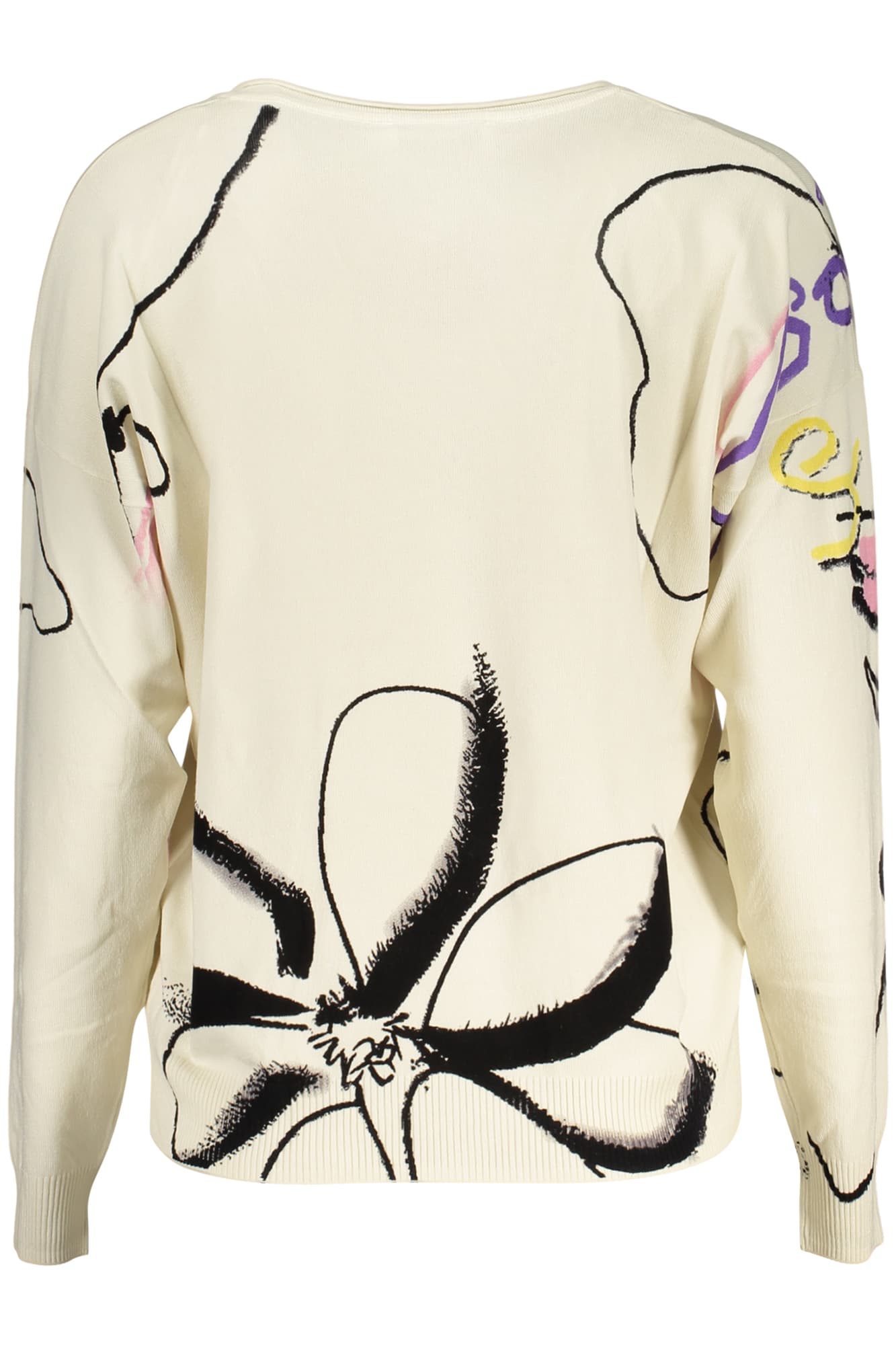 DESIGUAL MAGLIA DONNA BIANCO - DESIGUAL