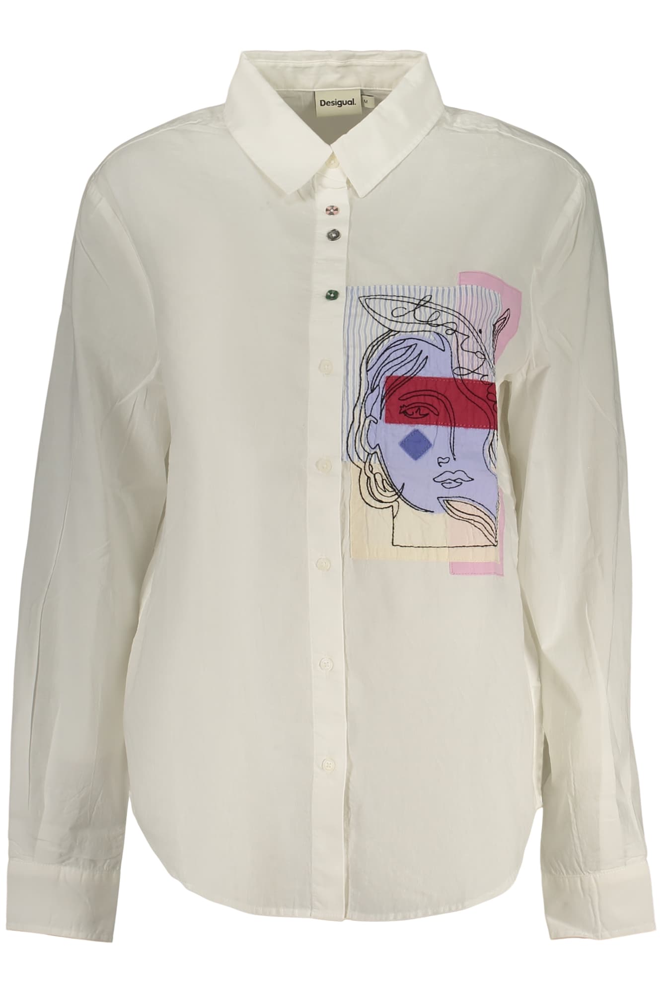 DESIGUAL CAMICIA MANICHE LUNGHE DONNA BIANCO - DESIGUAL