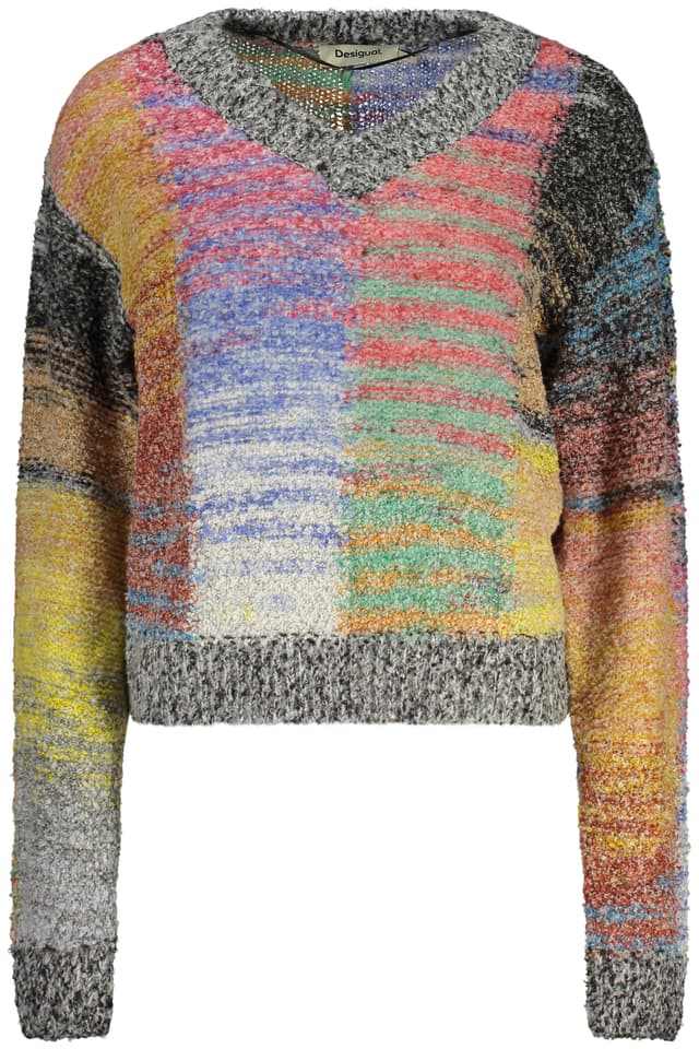 Жълт дамски пуловер DESIGUAL