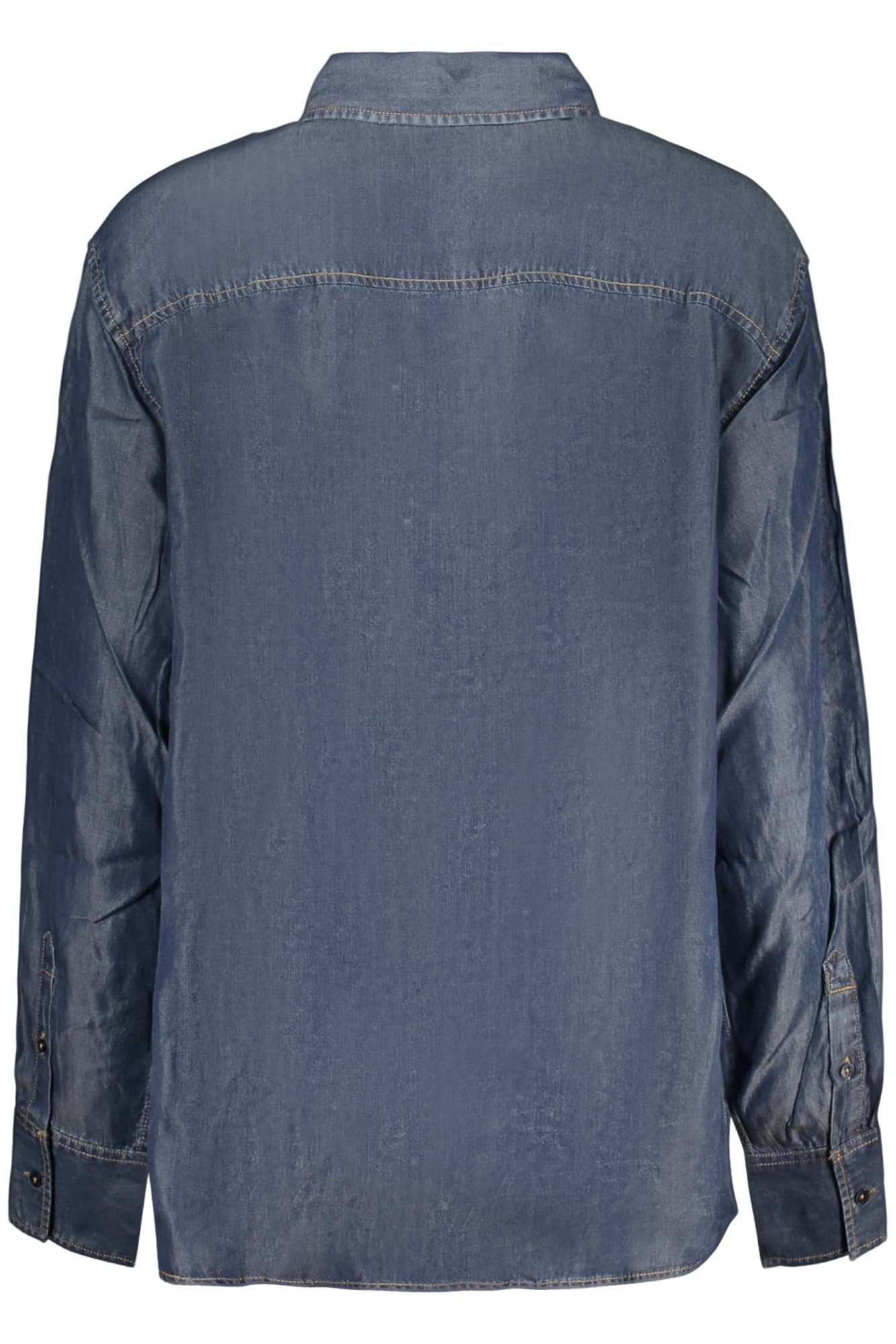 DESIGUAL CAMICIA MANICHE LUNGHE DONNA BLU - DESIGUAL