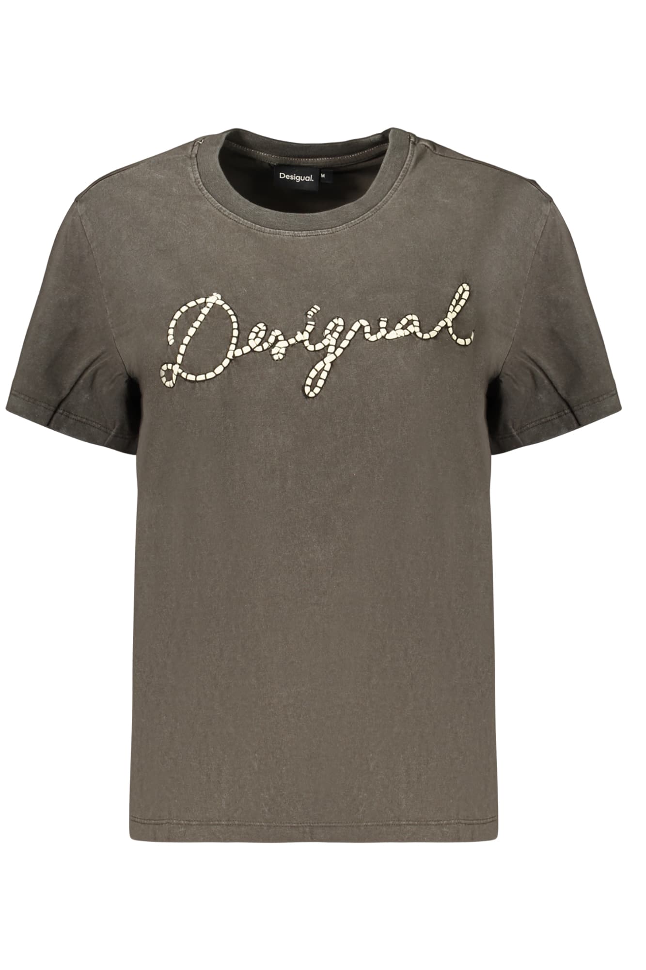 DESIGUAL T-SHIRT MANICHE CORTE DONNA GRIGIO - DESIGUAL