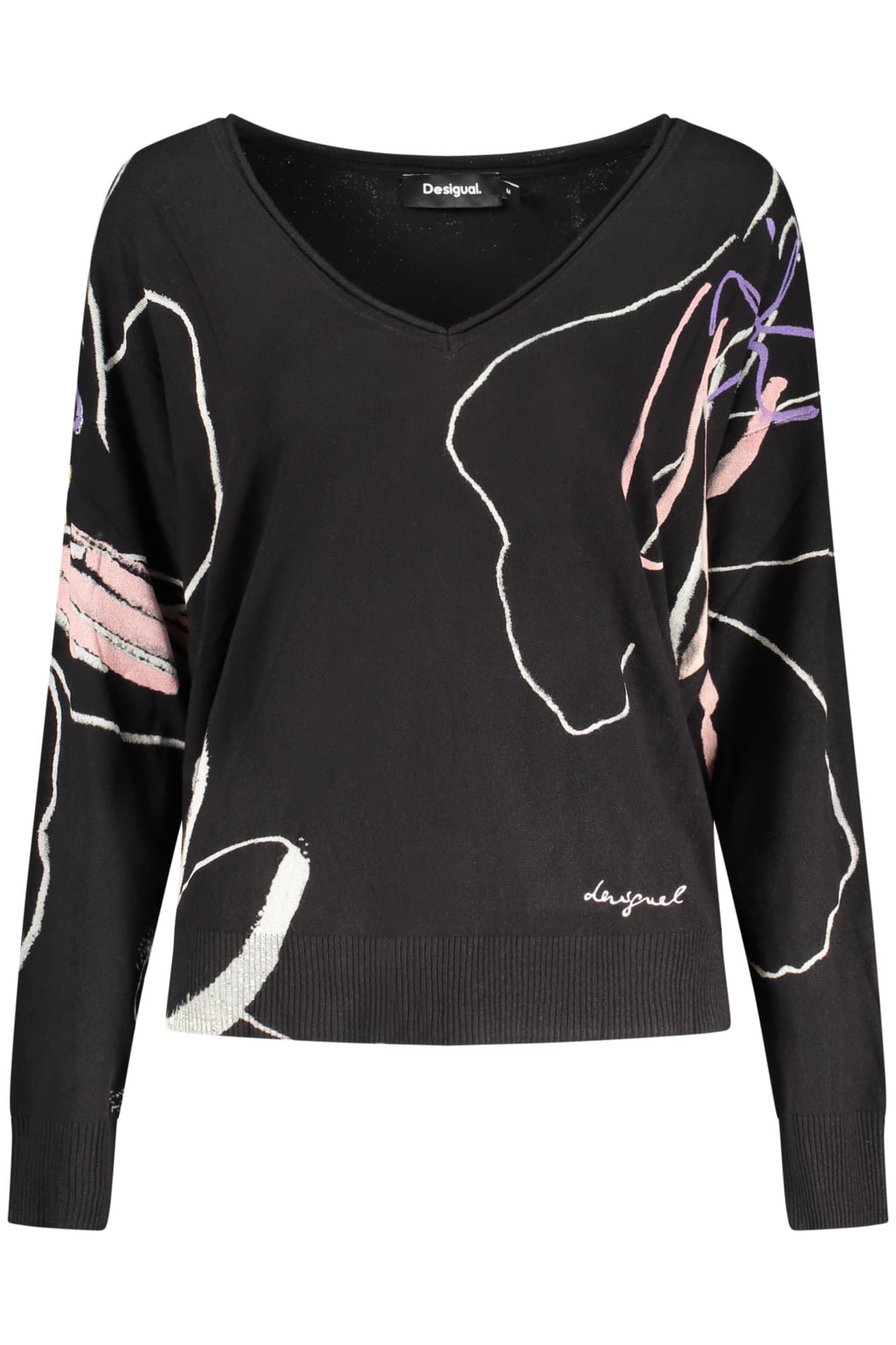 DESIGUAL MAGLIA DONNA NERO - DESIGUAL