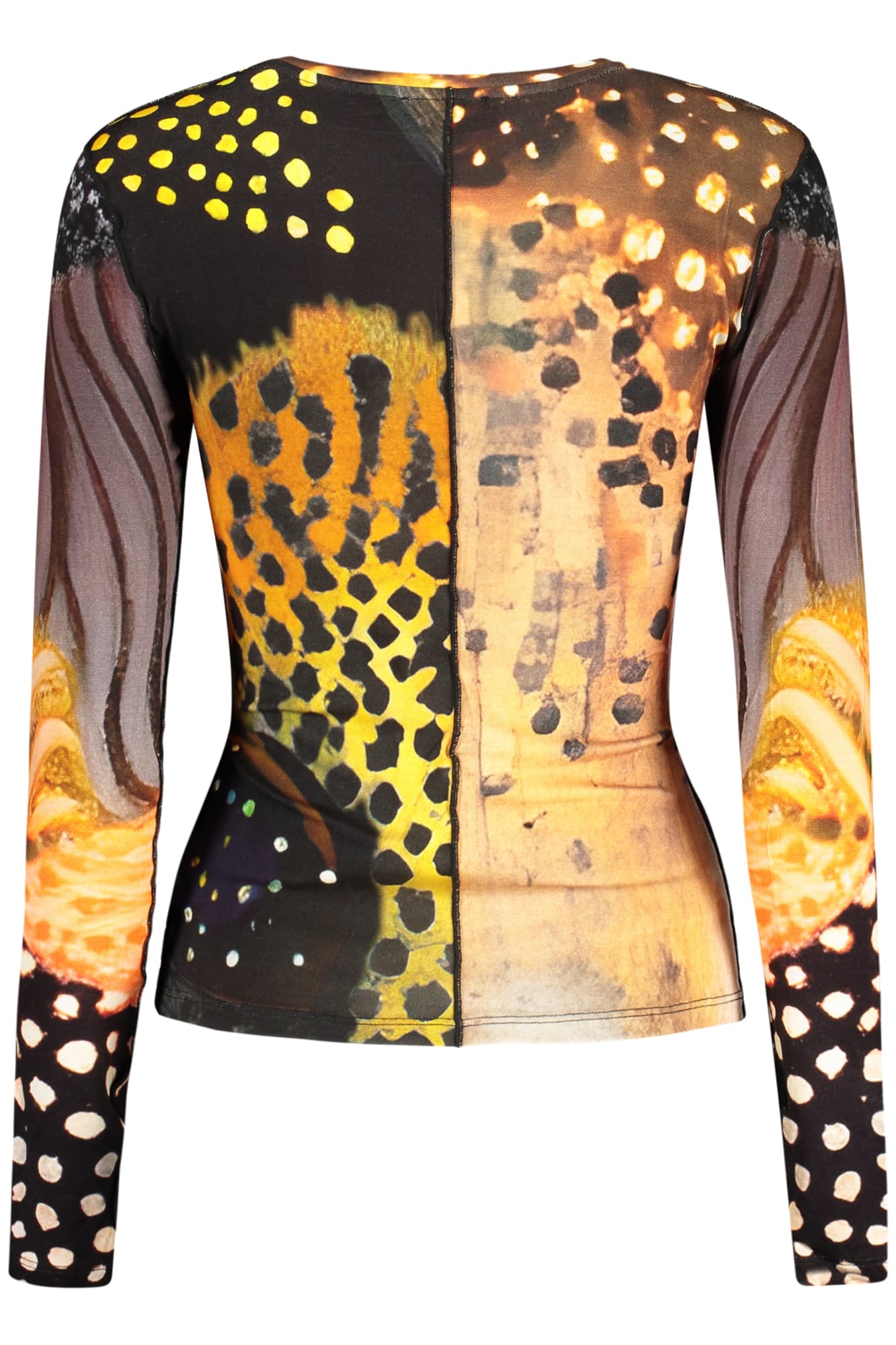 DESIGUAL T-SHIRT MANICHE LUNGHE DONNA ARANCIO - DESIGUAL