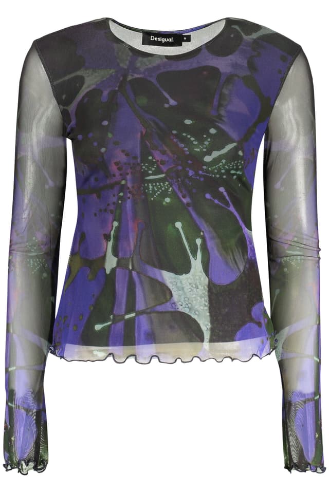 DESIGUAL ДАМСКА ТЕНИСКА С ДЪЛЪГ РЪКАВ, СИНЯ