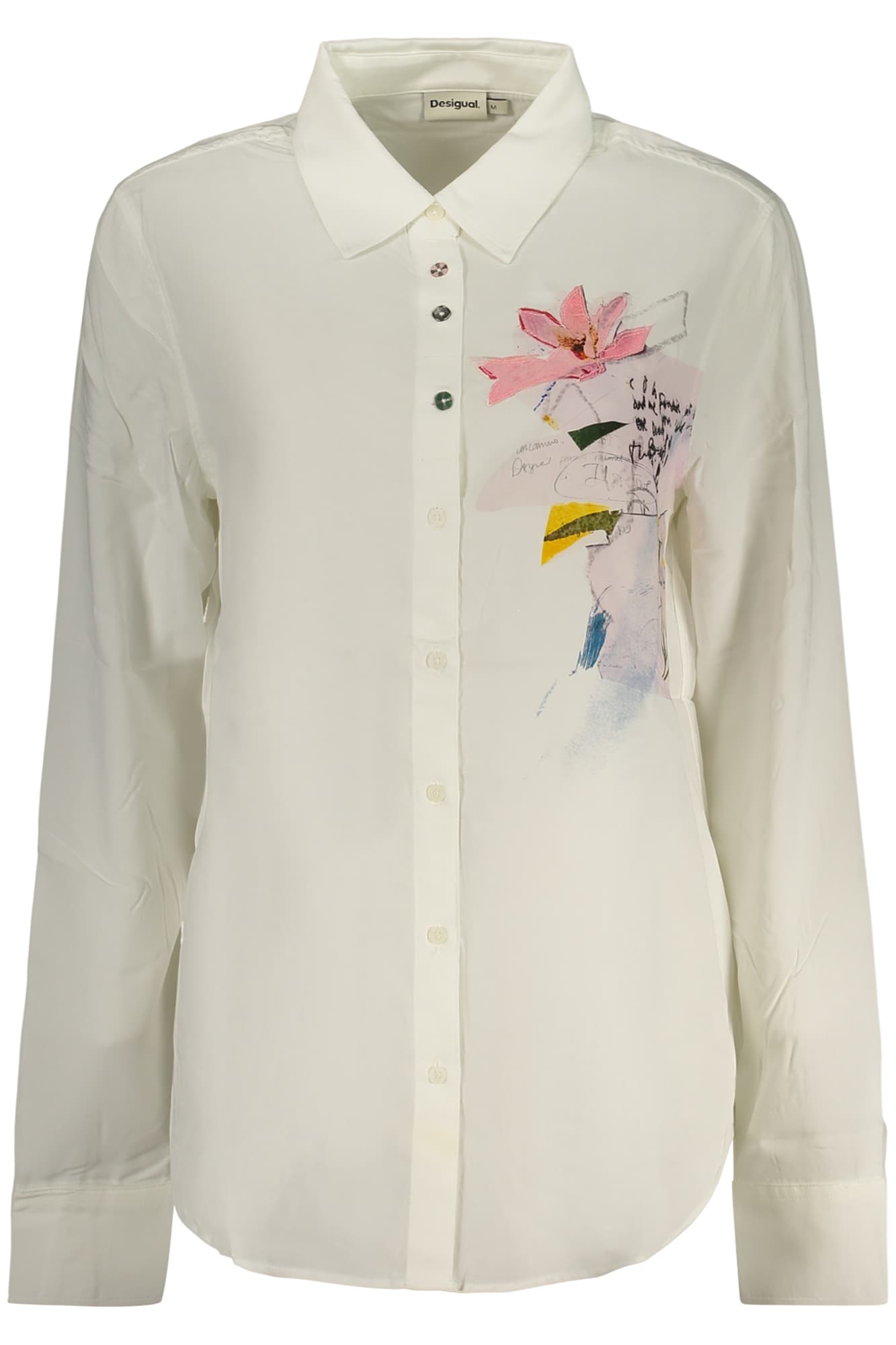 DESIGUAL CAMICIA MANICHE LUNGHE DONNA BIANCO - DESIGUAL