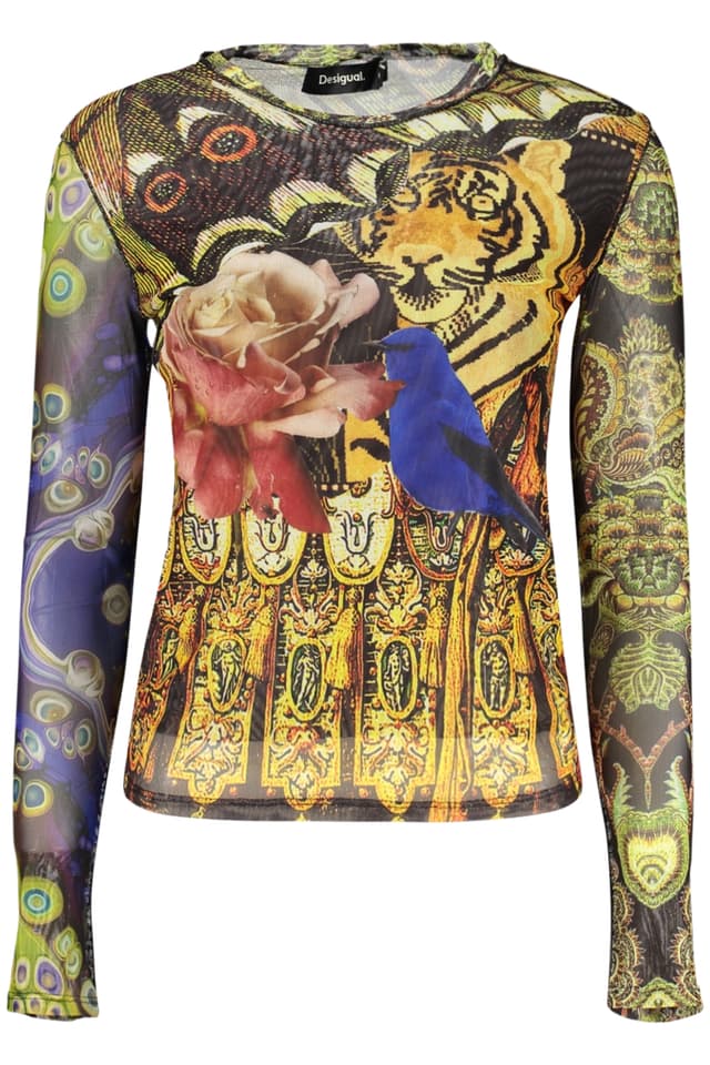 DESIGUAL ДАМСКА ТЕНИСКА С ДЪЛЪГ РЪКАВ, ЖЪЛТА