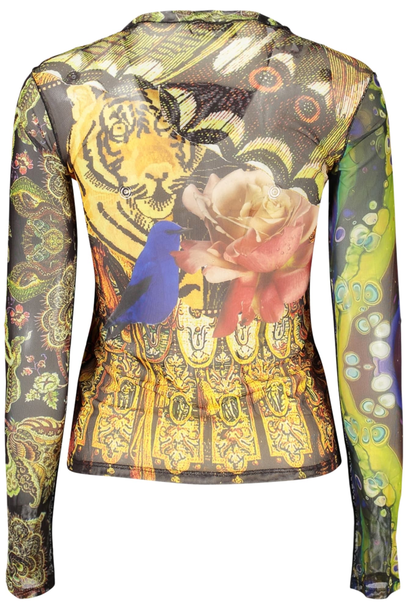 DESIGUAL T-SHIRT MANICHE LUNGHE DONNA GIALLO - DESIGUAL