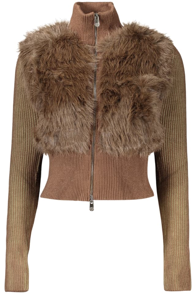 DESIGUAL CARDIGAN DONNA MARRONE