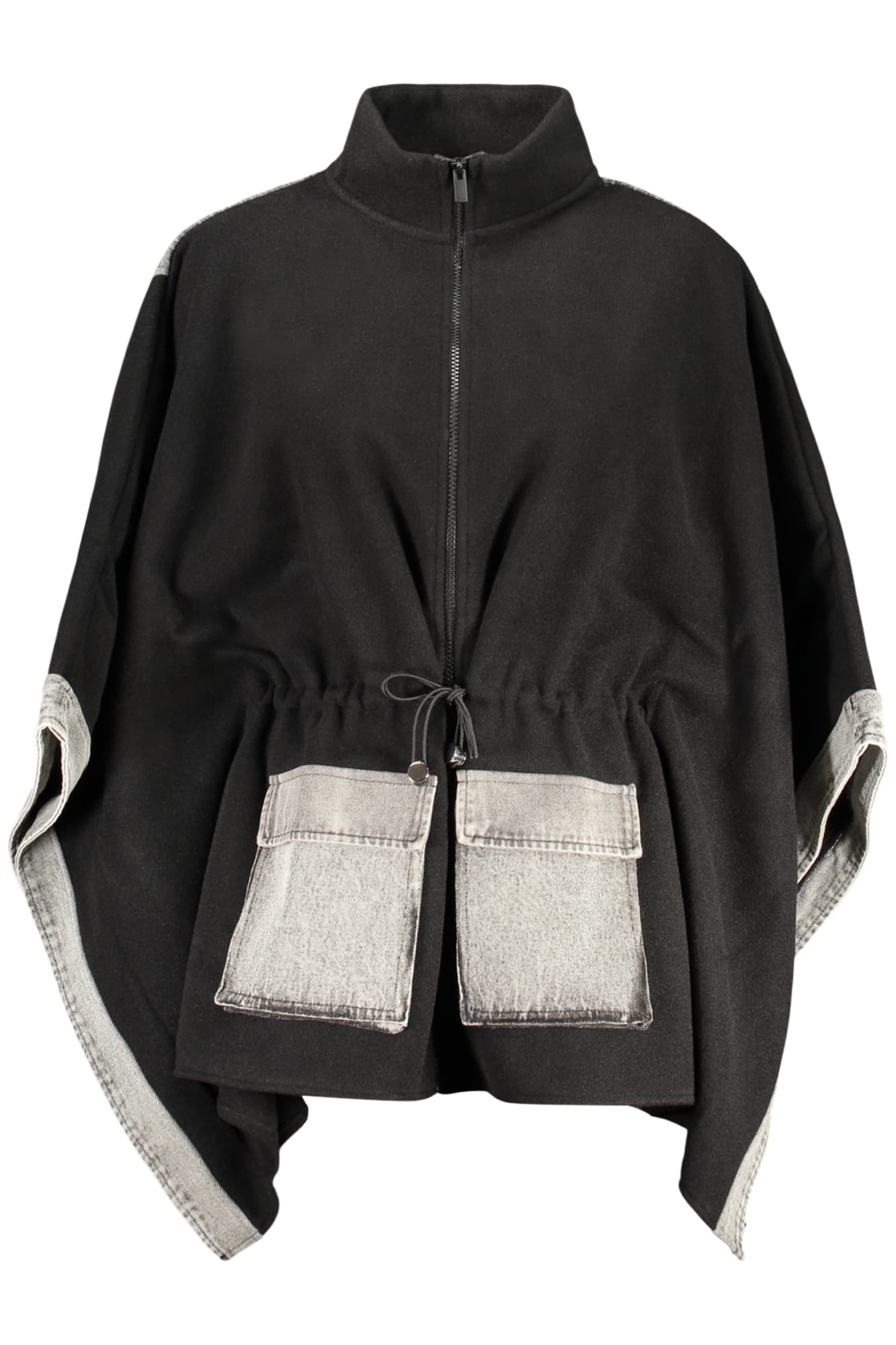 DESIGUAL PONCHO DONNA NERO - DESIGUAL