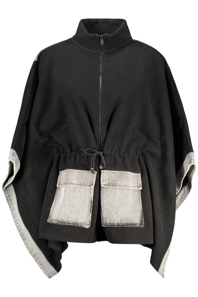 DESIGUAL PONCHO DONNA NERO