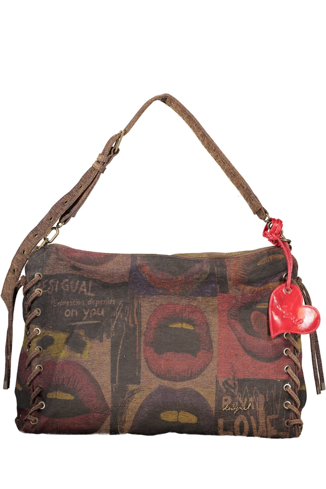 DESIGUAL ДАМСКА КАФЯВА ЧАНТА - DESIGUAL