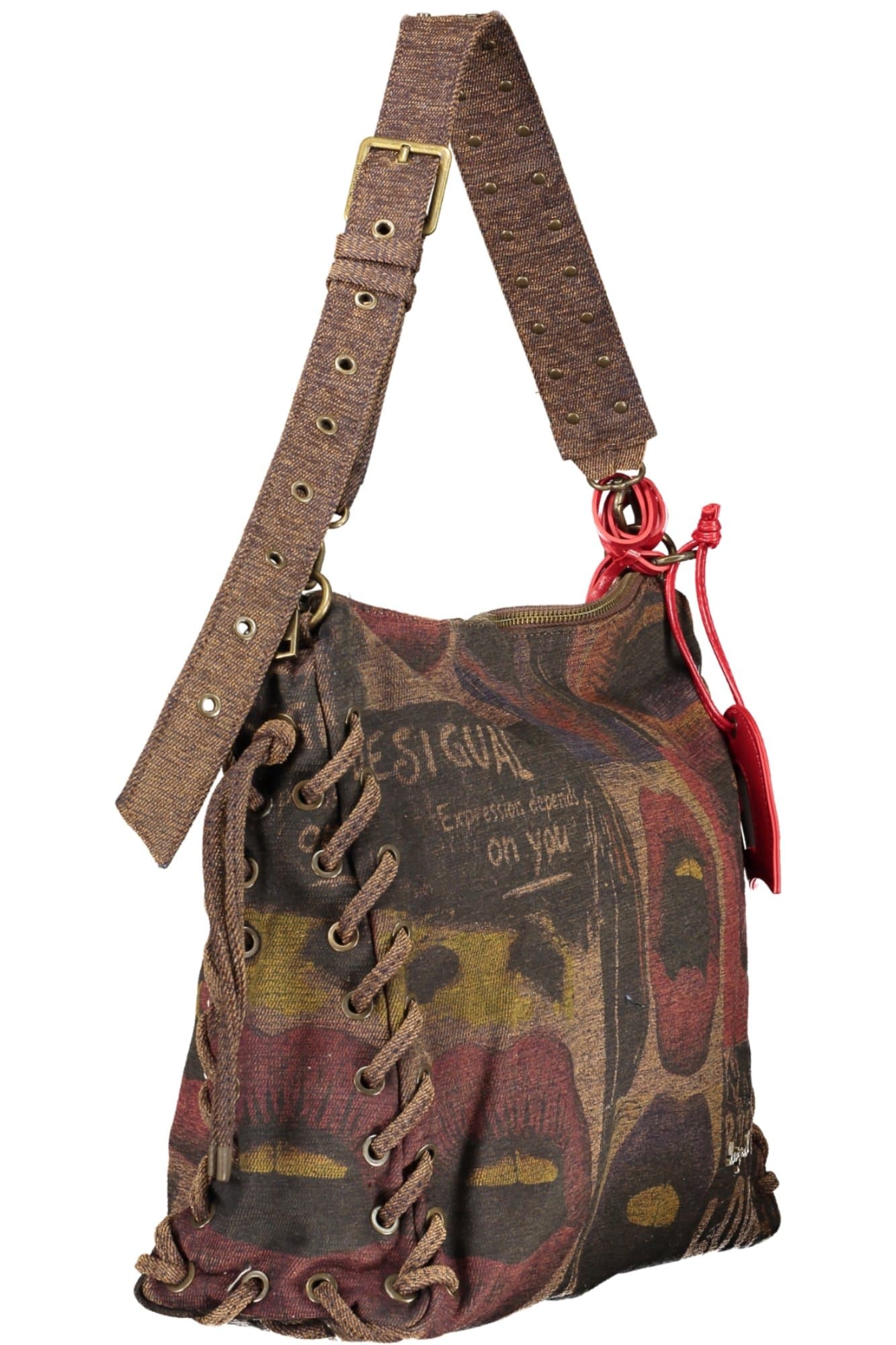 DESIGUAL ДАМСКА КАФЯВА ЧАНТА - DESIGUAL