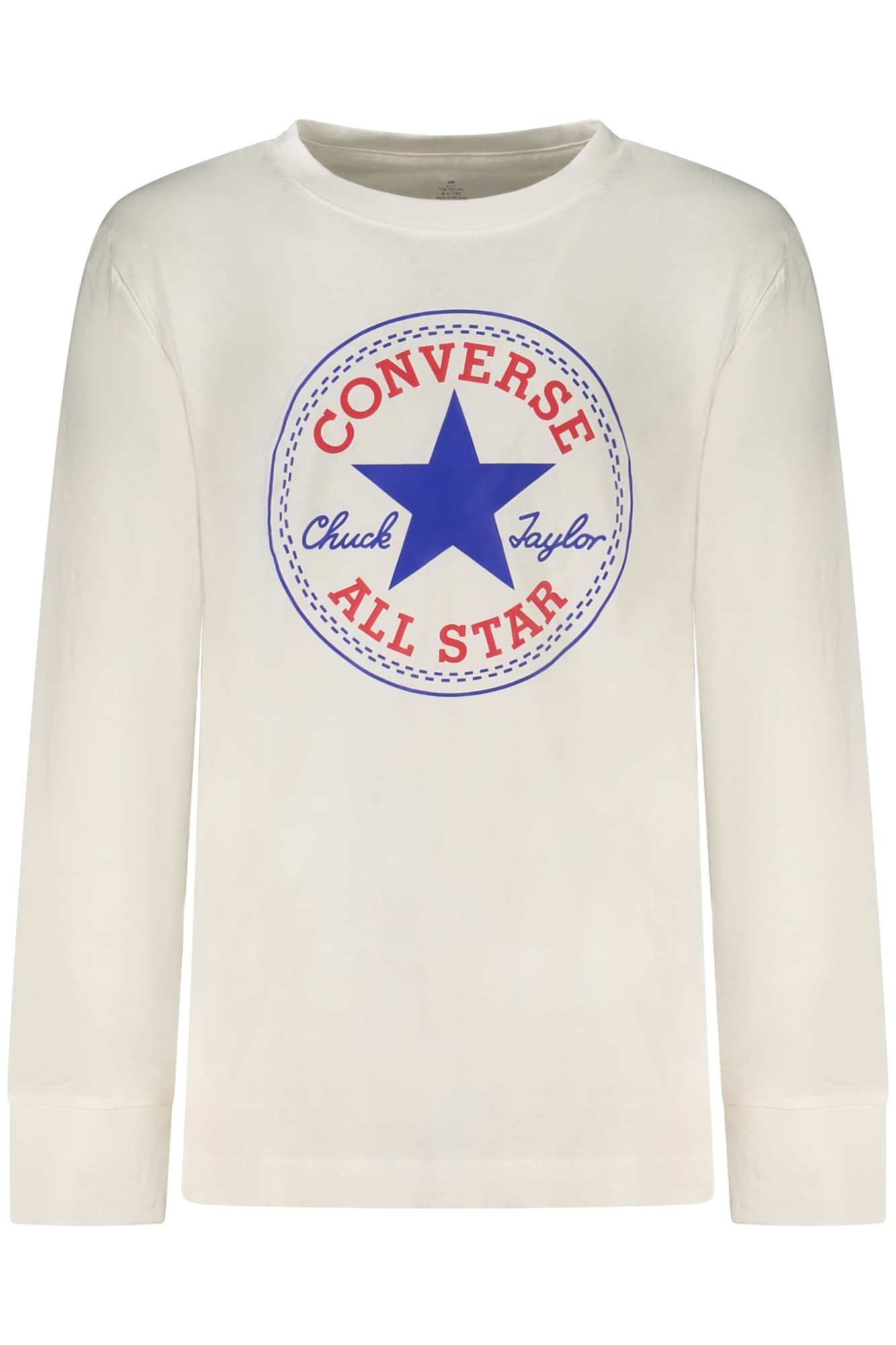 CONVERSE T-SHIRT MANICHE LUNGHE BAMBINO BIANCO - CONVERSE