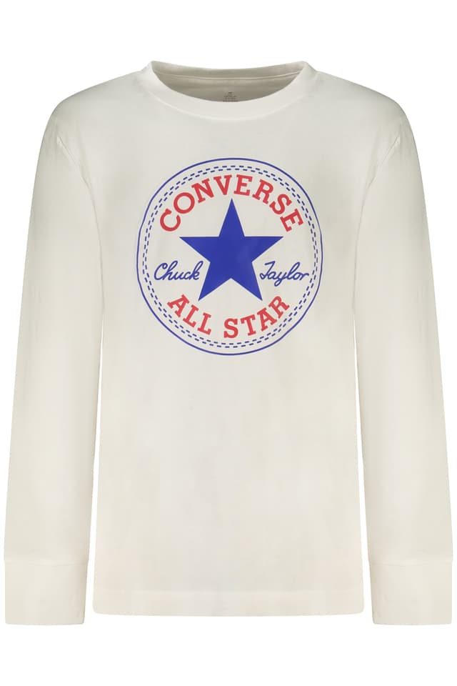 Детска тениска Converse с дълъг ръкав, бяла