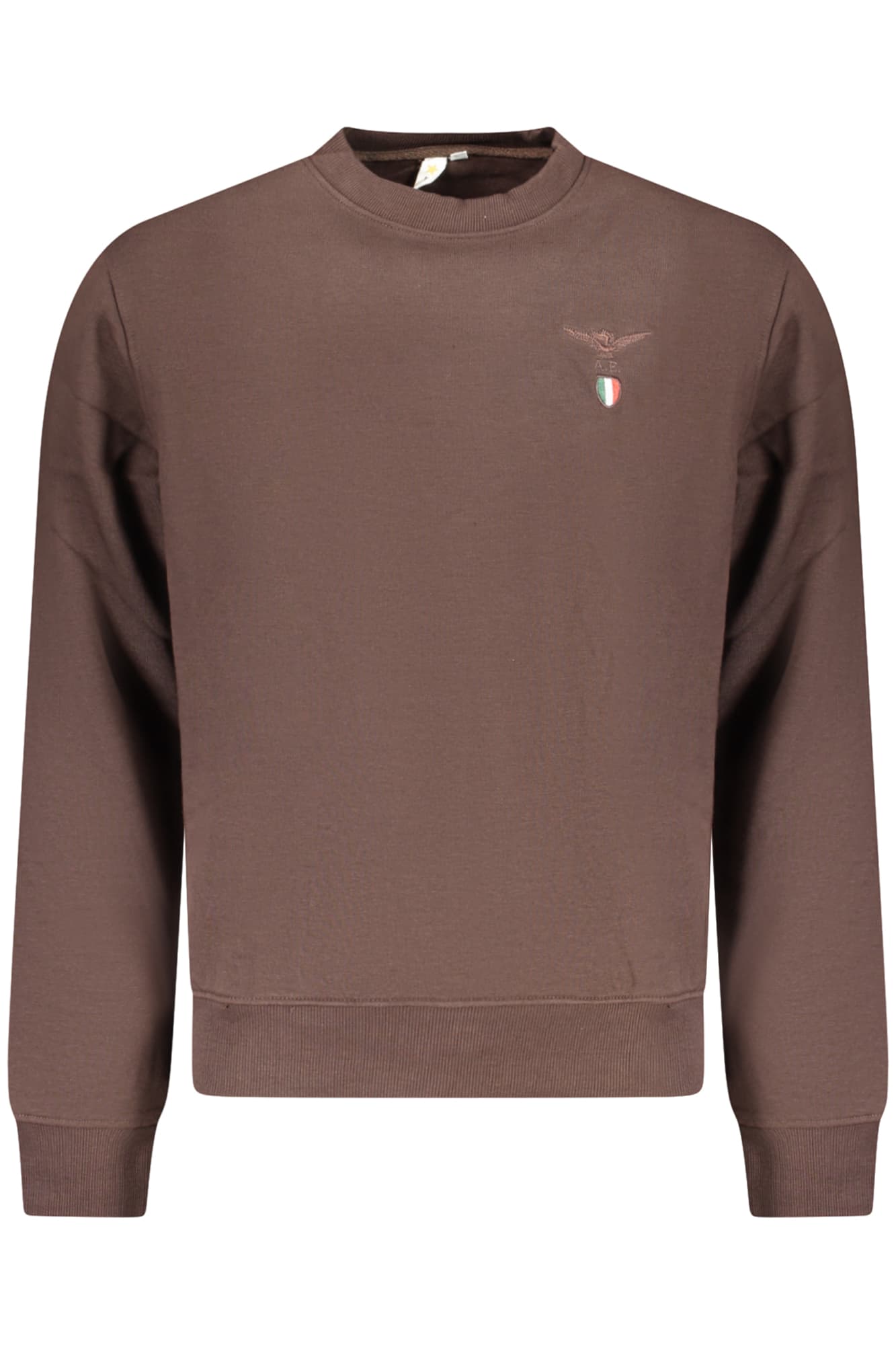 ACCADEMIA MILITARE FELPA SENZA ZIP UOMO MARRONE - ACCADEMIA MILITARE