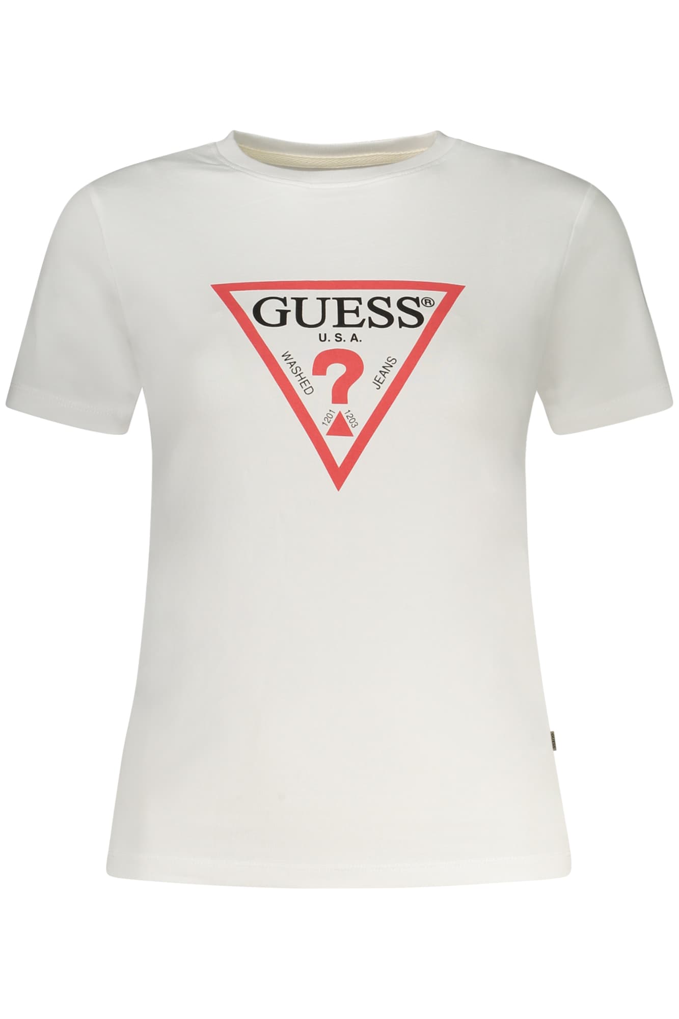 GUESS JEANS ДАМСКА ТЕНИСКА С КЪС РЪКАВ БЯЛА - GUESS JEANS