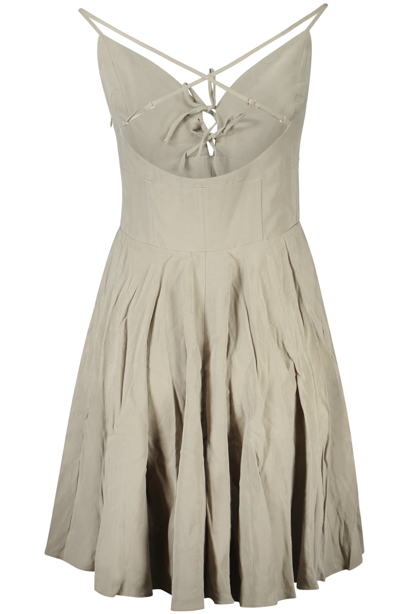 GUESS JEANS КЪСА РОКЛЯ ДАМСКА ЗЕЛЕНА - GUESS JEANS