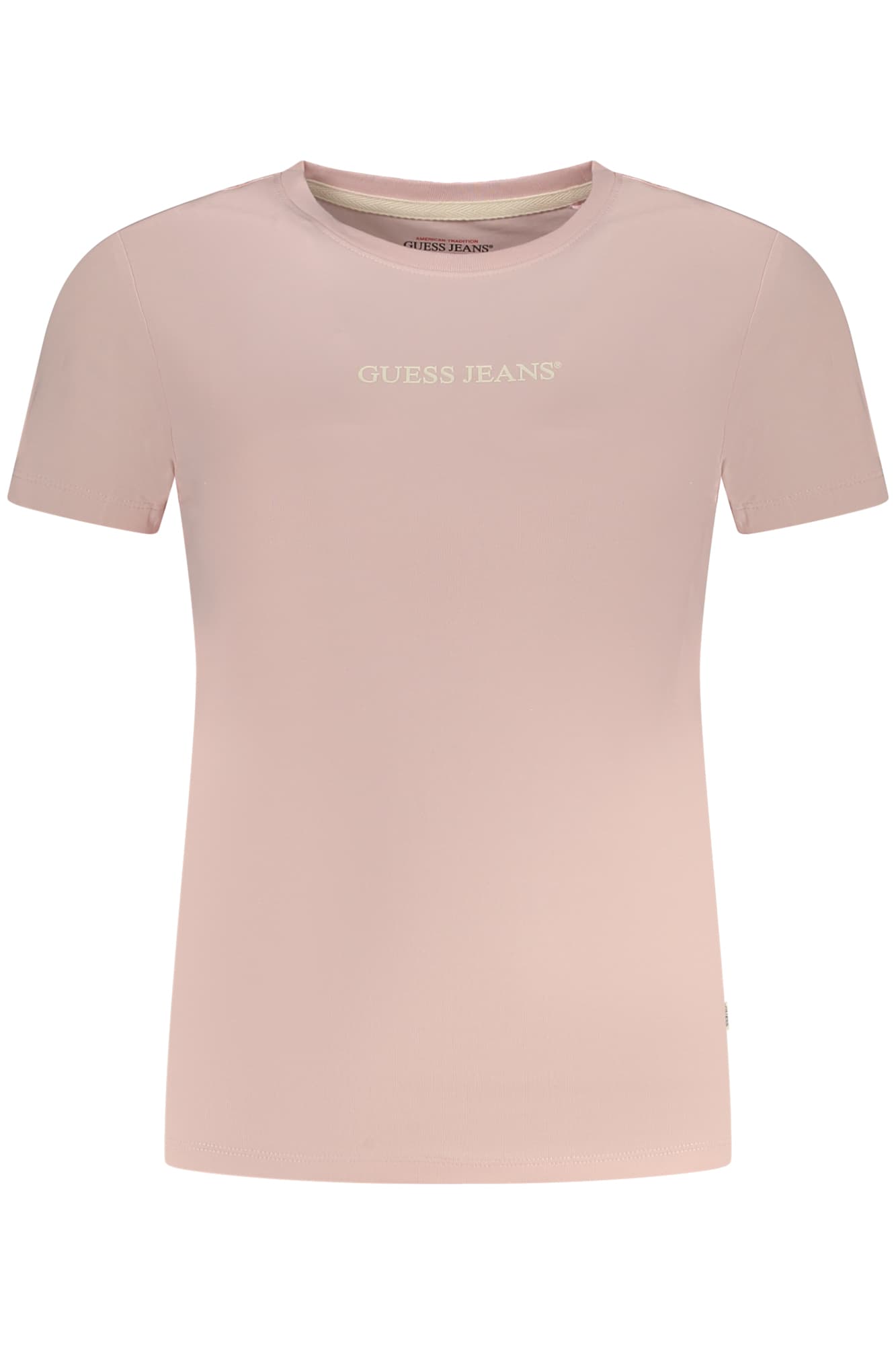 GUESS JEANS ТЕНИСКА С КЪС РЪКАВ ДАМСКА РОЗОВА - GUESS JEANS