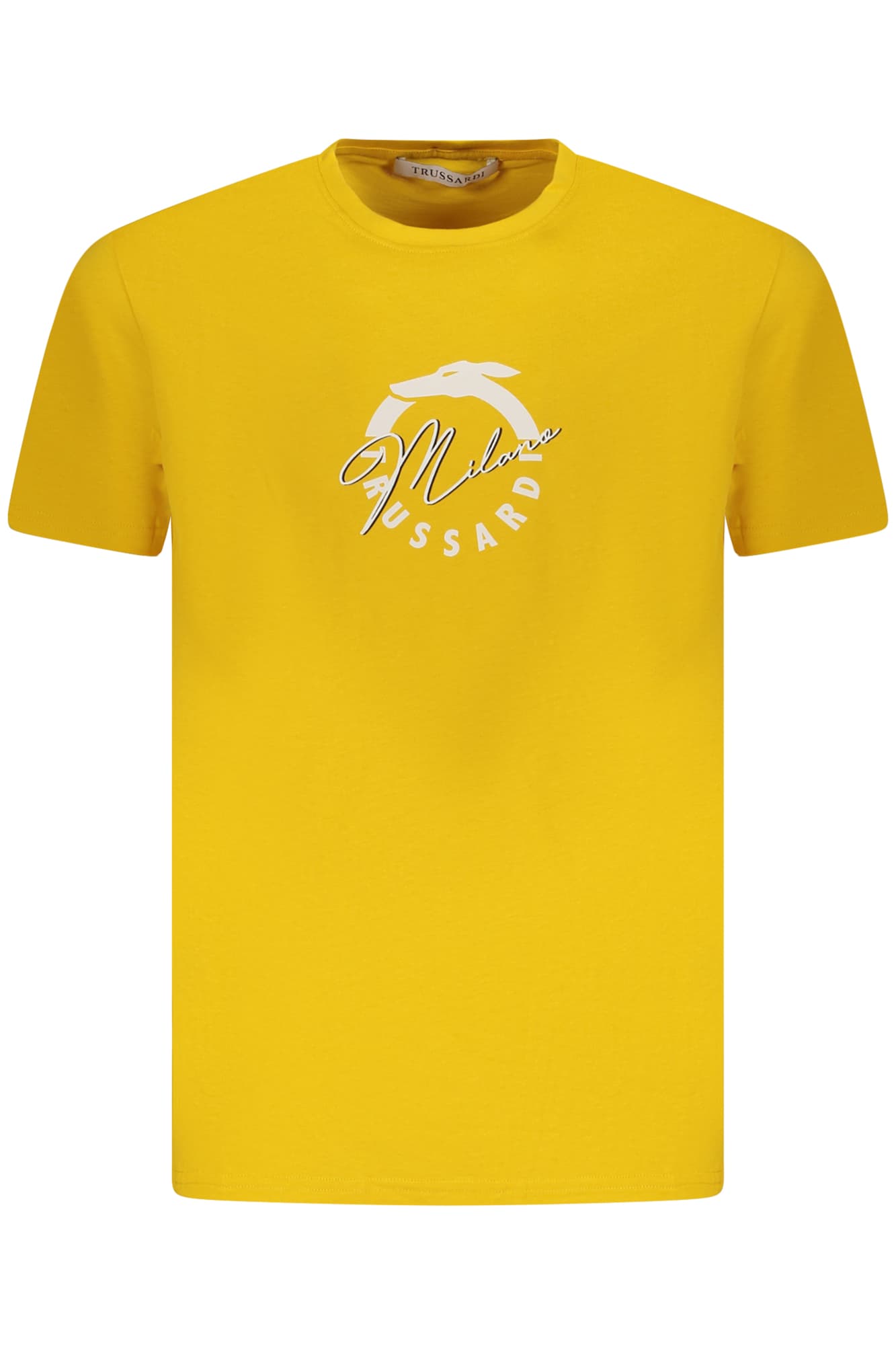 ТЕНИСКА С КЪС РЪКАВ TRUSSARDI МЪЖКА ЖЪЛТА - TRUSSARDI