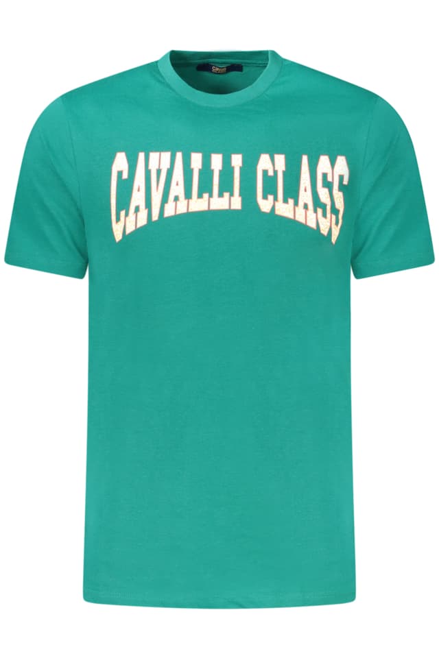 Мъжка тениска с къс ръкав CAVALLI CLASS, зелена