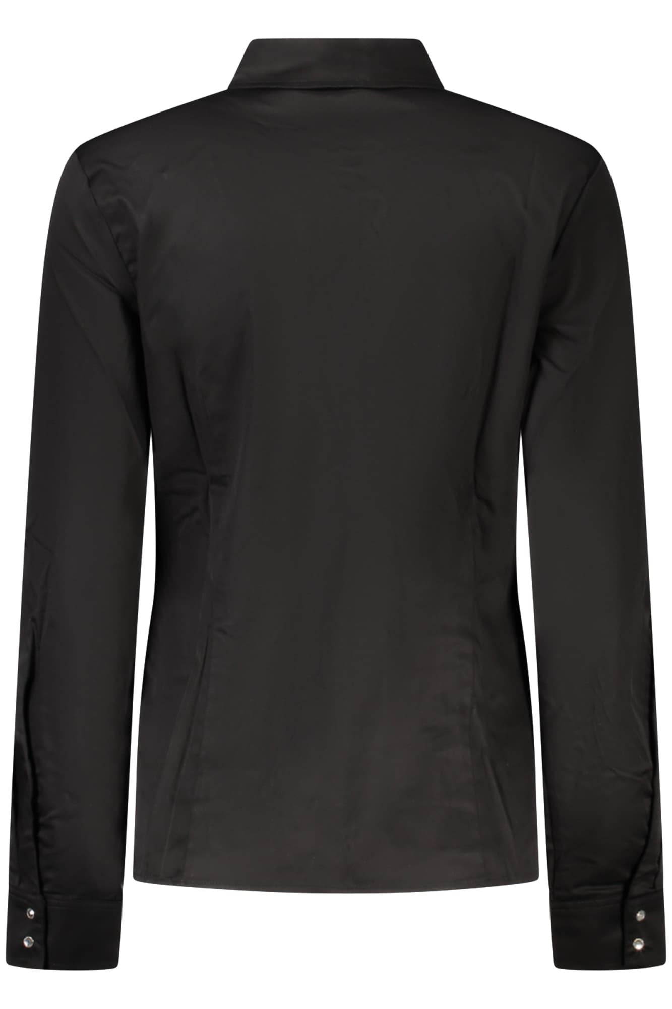 Дамска риза с дълъг ръкав GUESS JEANS, черна - GUESS JEANS