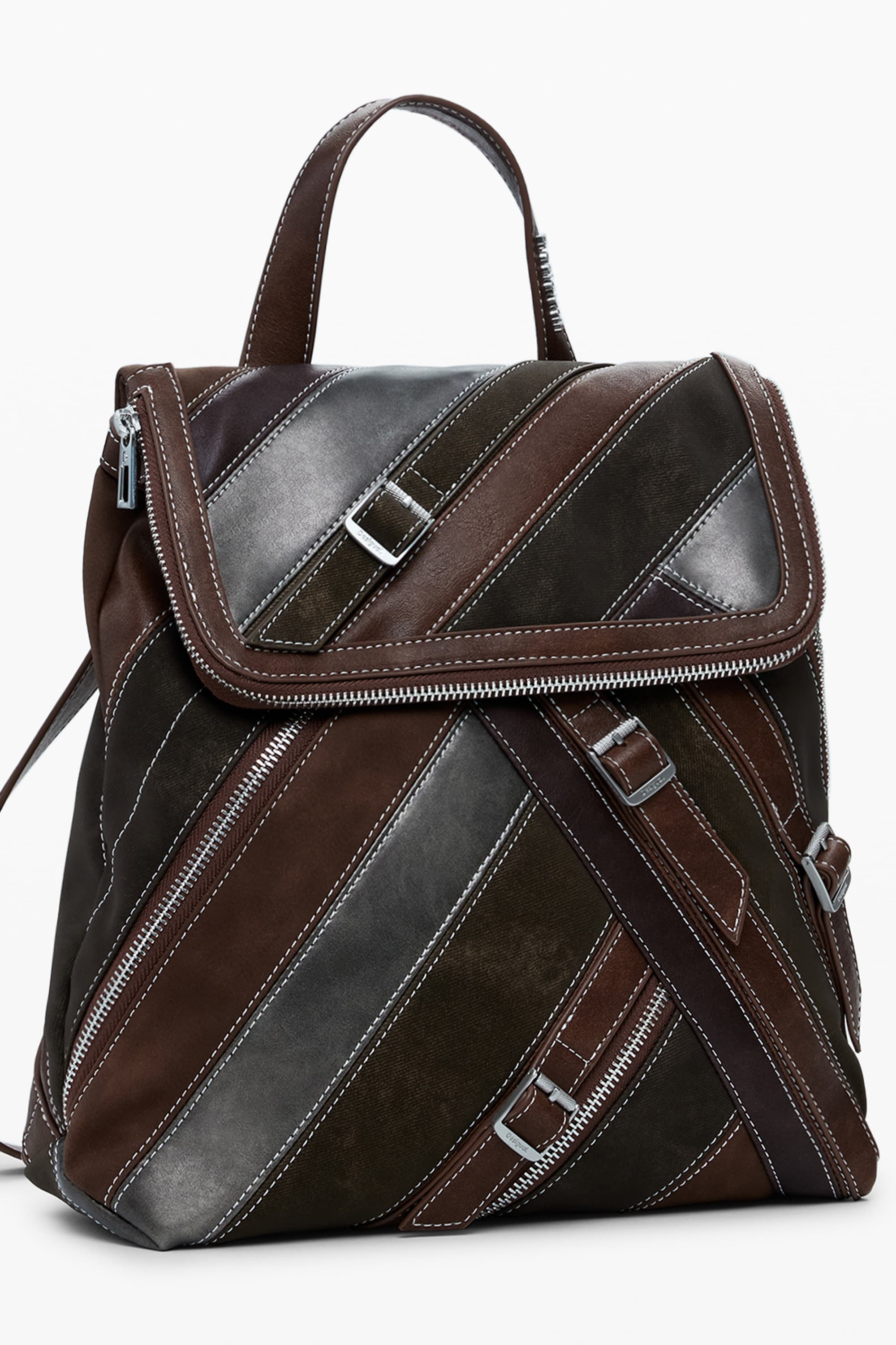 DESIGUAL ДАМСКА КАФЯВА РАНИЦА - DESIGUAL