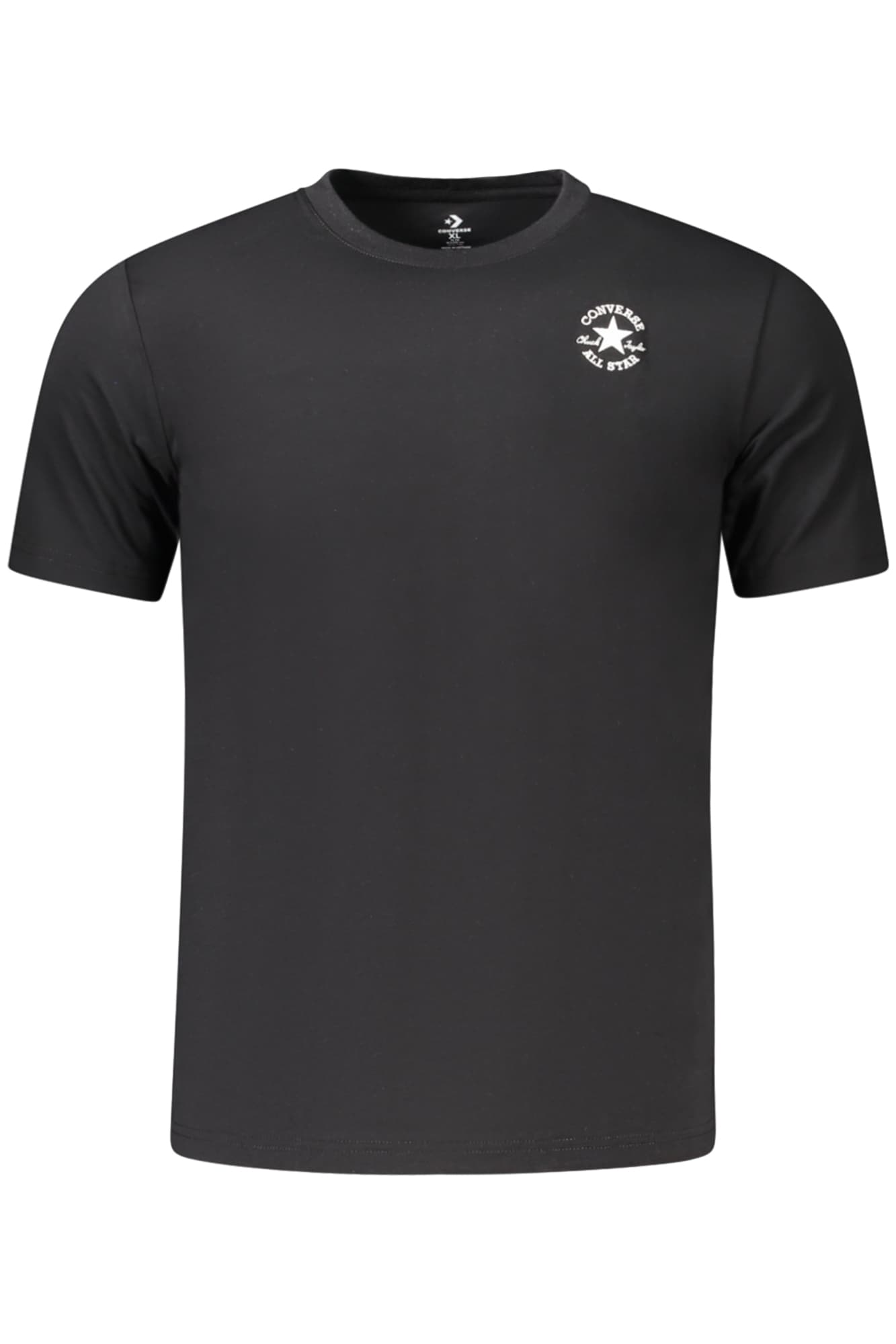 Детска тениска с къс ръкав Converse, черна - CONVERSE