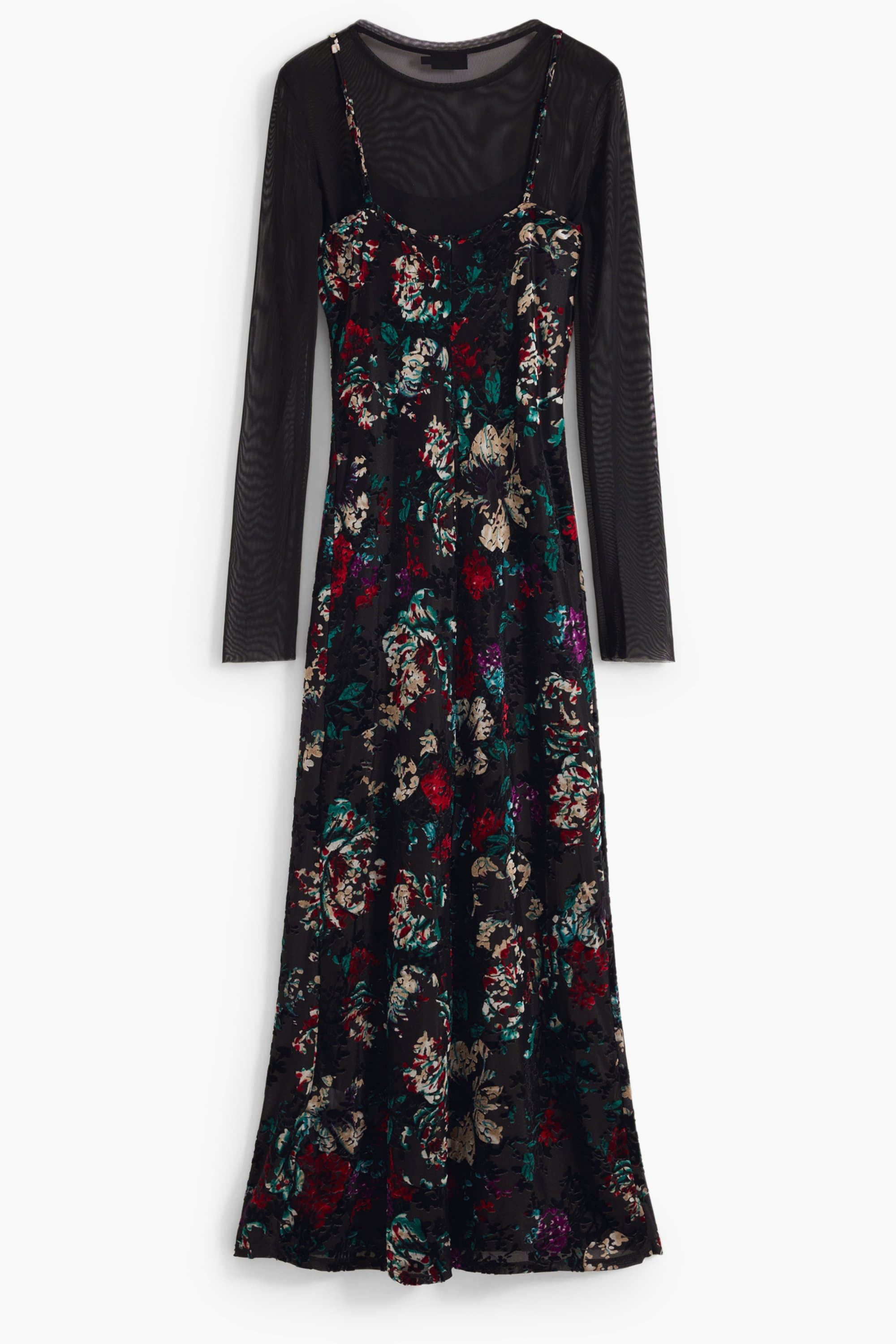 Дълга черна рокля за жени DESIGUAL - DESIGUAL