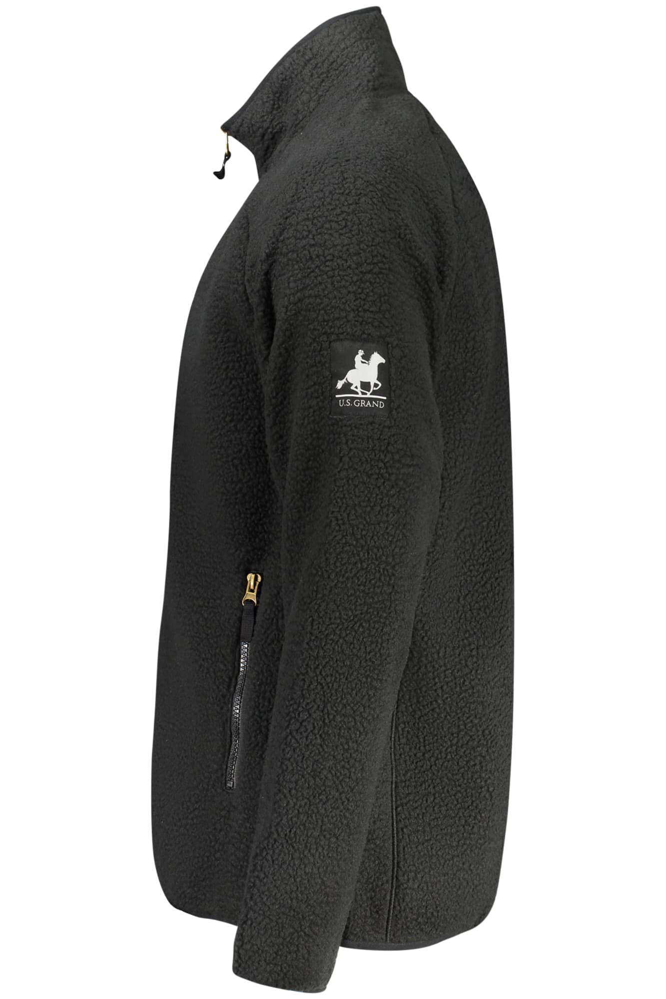 Мъжки черен суитшърт с цип US GRAND - U.S. GRAND
