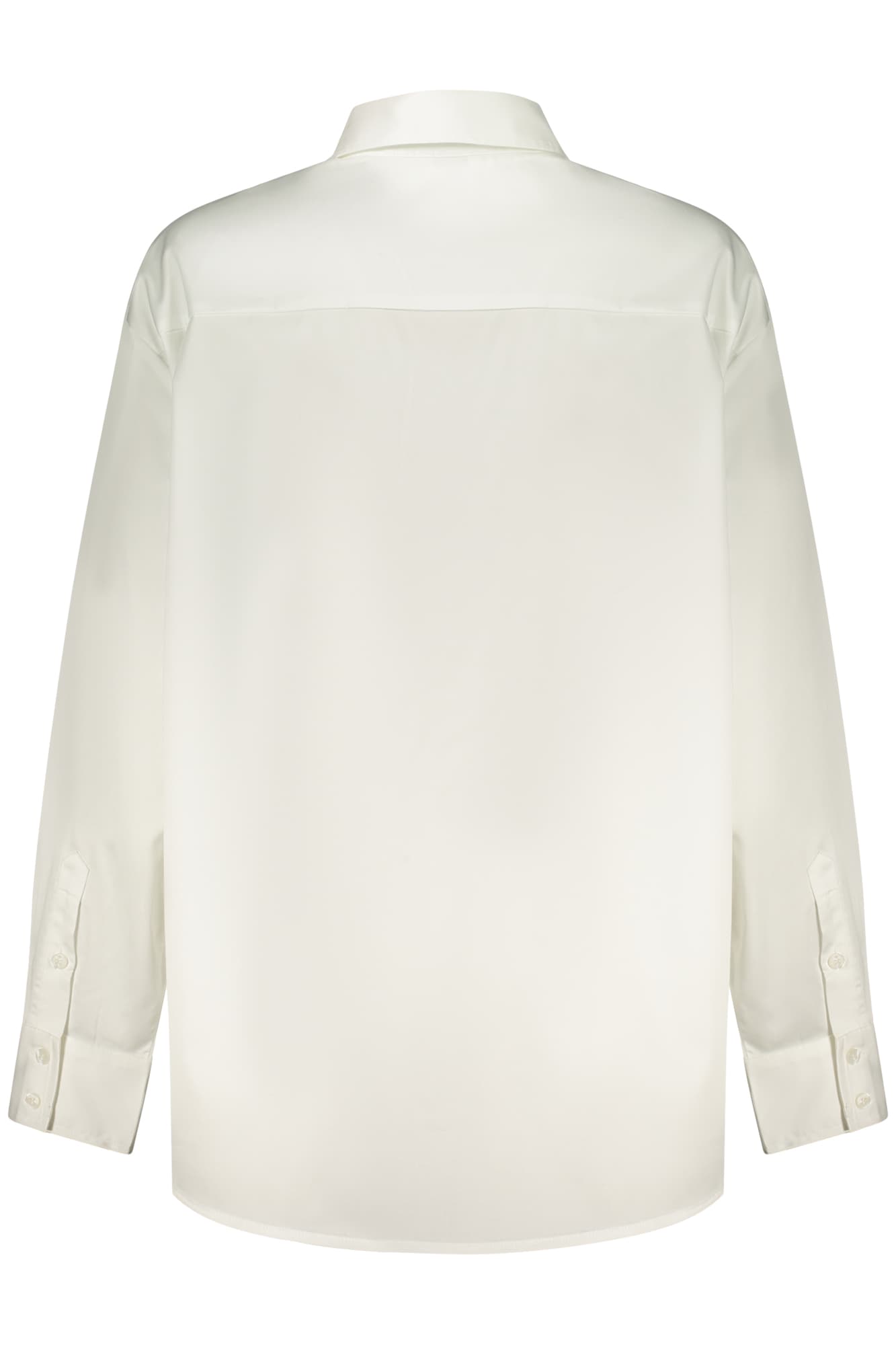 Дамска риза с дълъг ръкав GUESS JEANS, бяла - GUESS JEANS