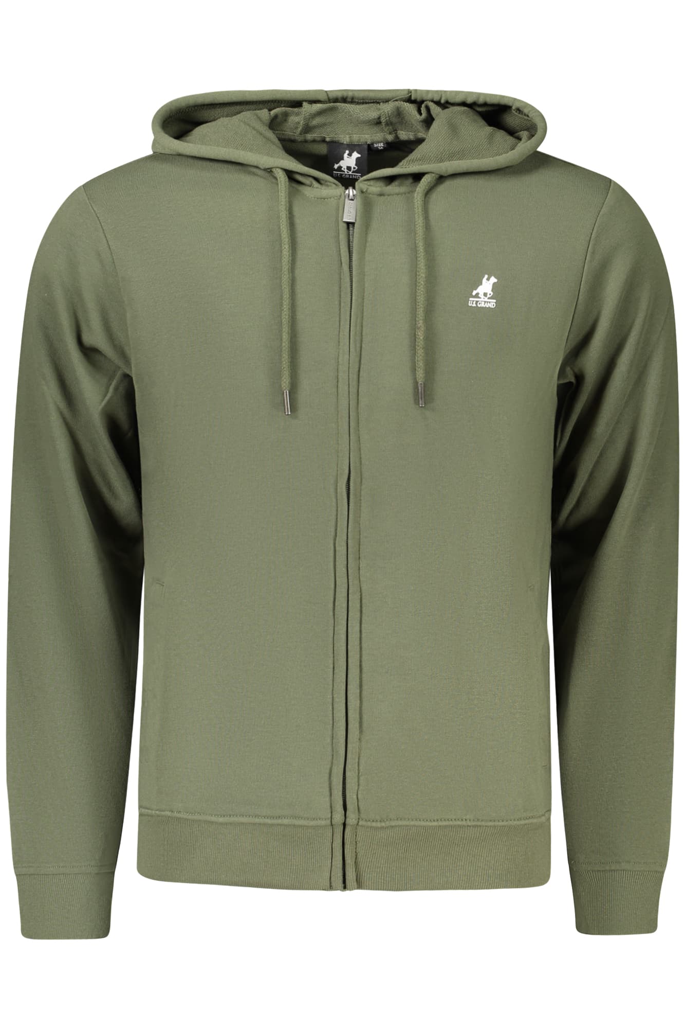 Мъжки зелен суитшърт с цип US GRAND - U.S. GRAND