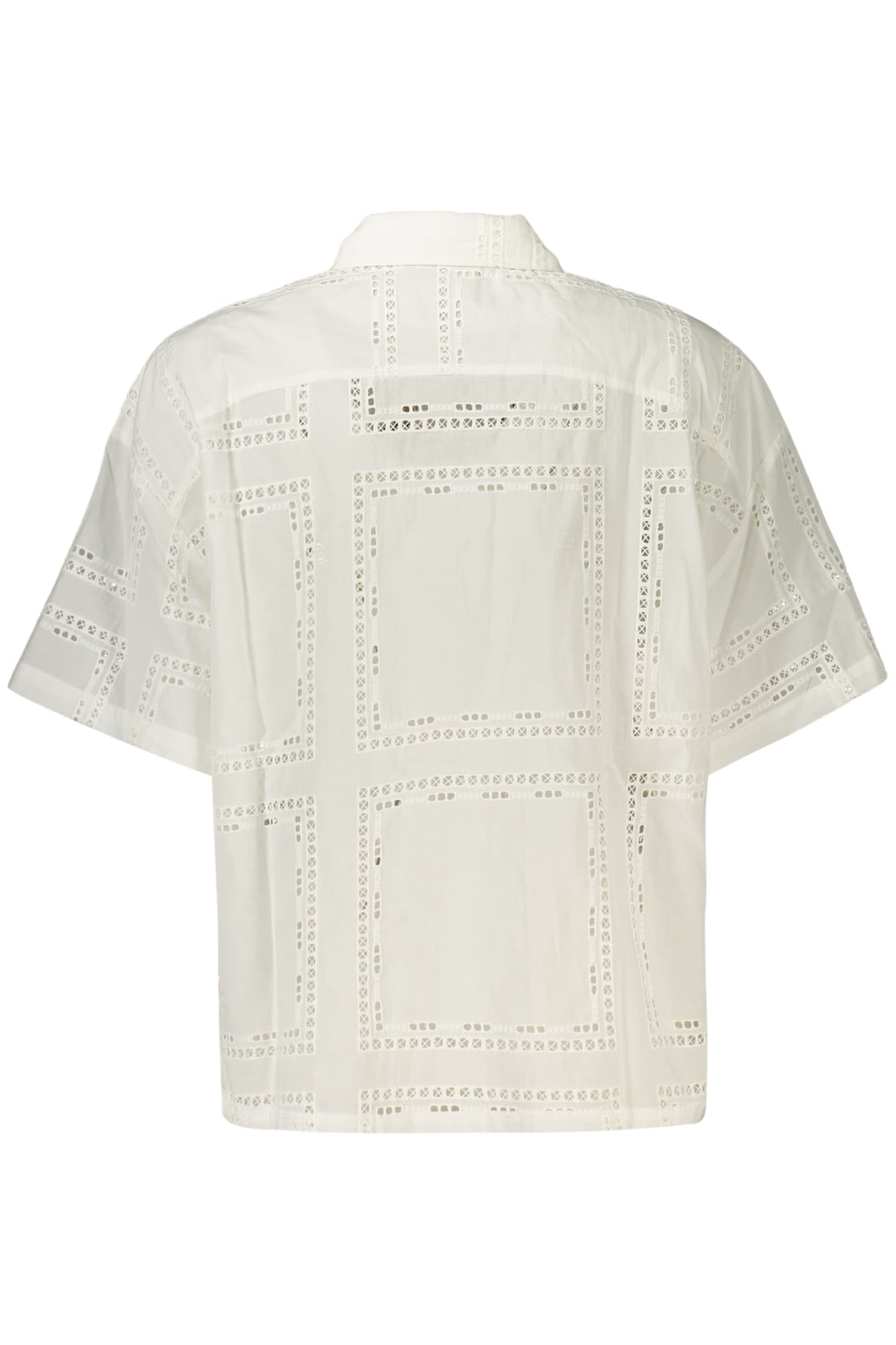 DESIGUAL ДАМСКА РИЗА С КЪС РЪКАВ, БЯЛА - DESIGUAL