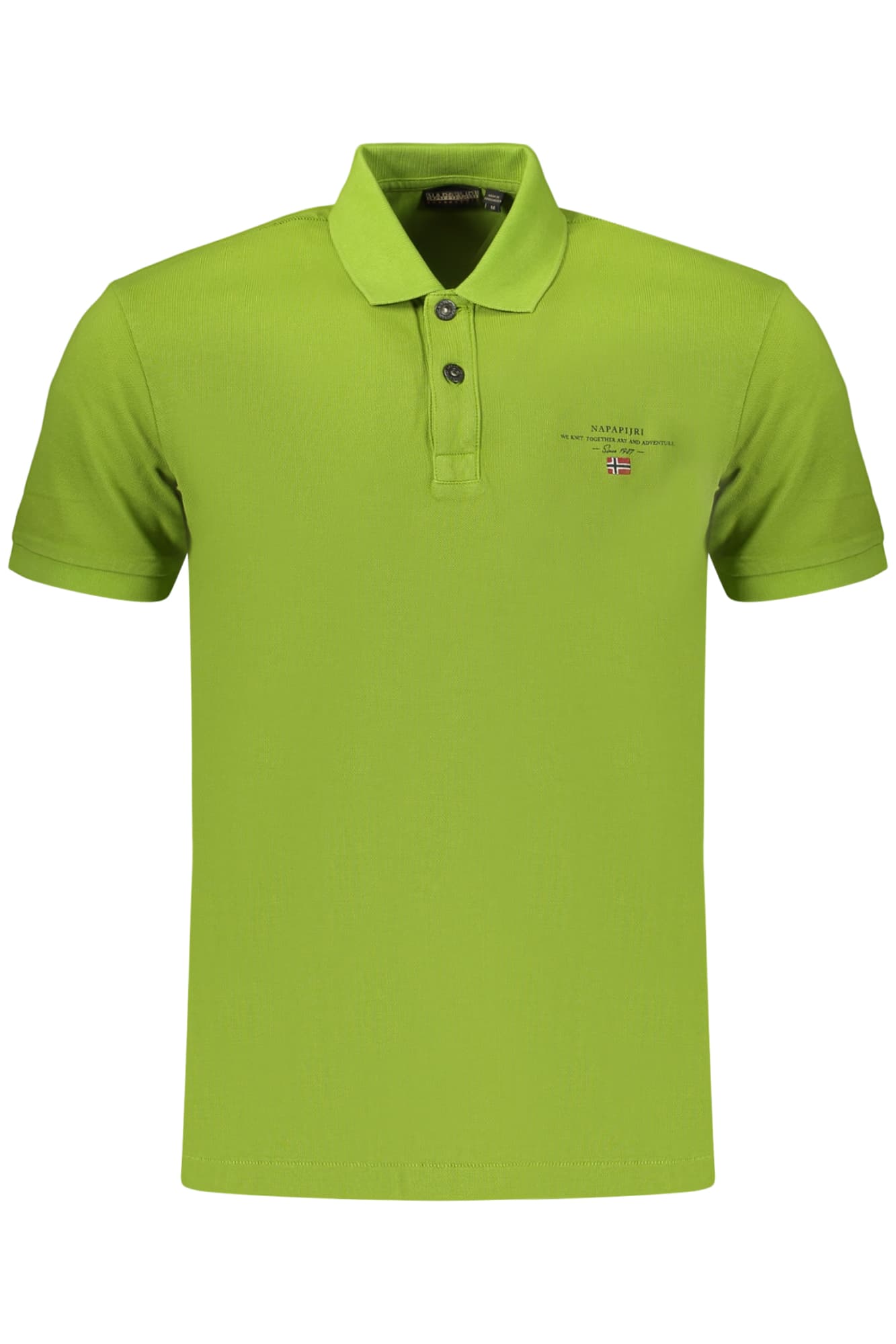 МЪЖКА ПОЛО ТЕНИЗА С КЪС РЪКАВ NAPAPIJRI, ЗЕЛЕНО - NAPAPIJRI