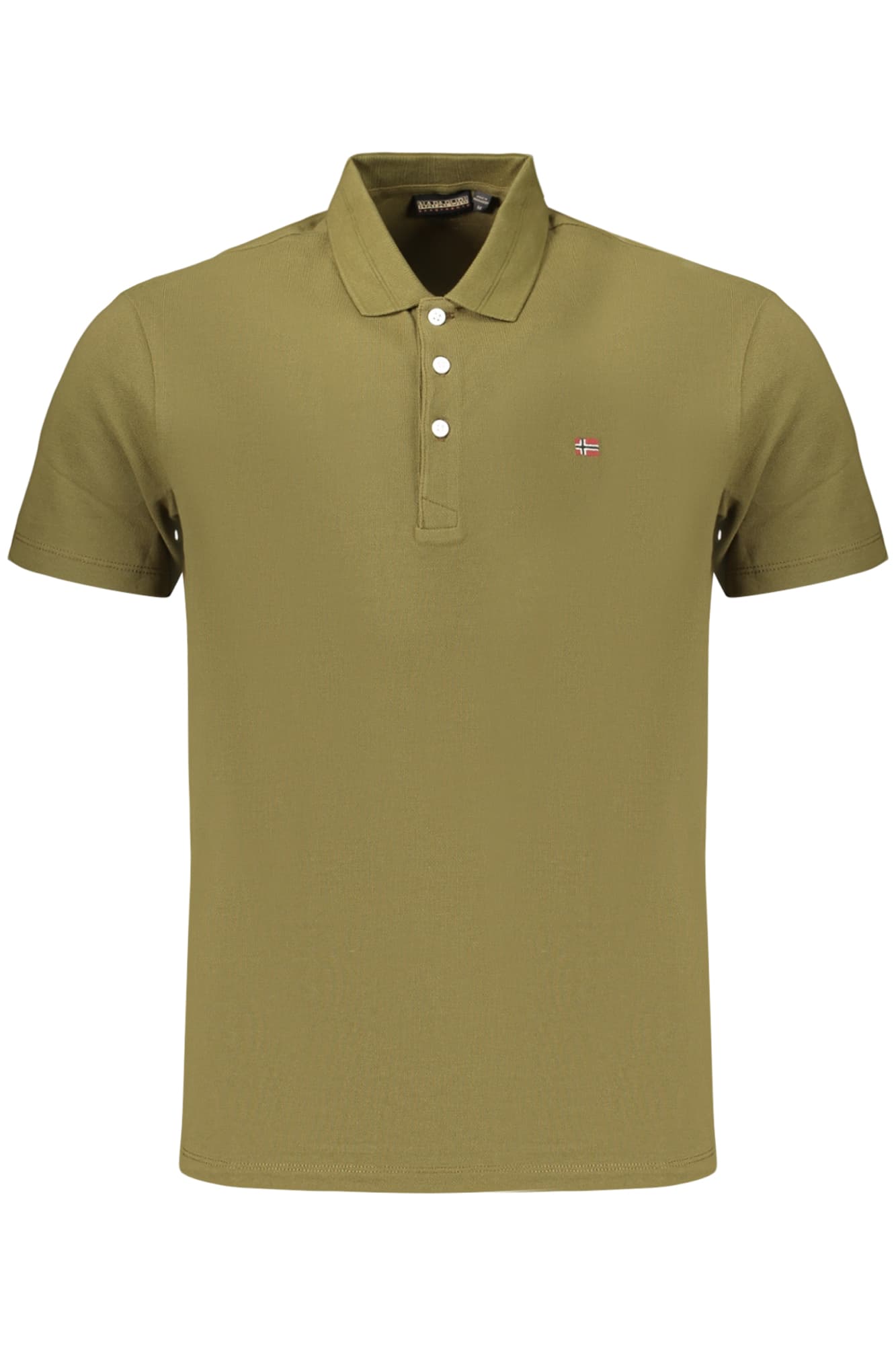 МЪЖКА ПОЛО ТЕНИЗА С КЪС РЪКАВ NAPAPIJRI, ЗЕЛЕНО - NAPAPIJRI