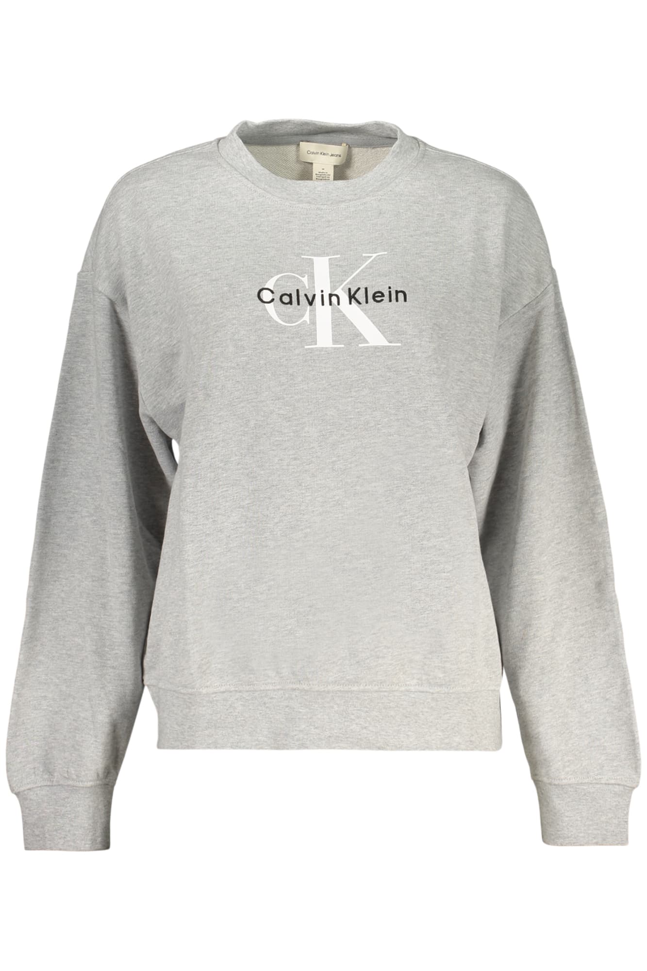ДАМСКИ СИВ СУИТШЪРТ С ЦИП CALVIN KLEIN - CALVIN KLEIN