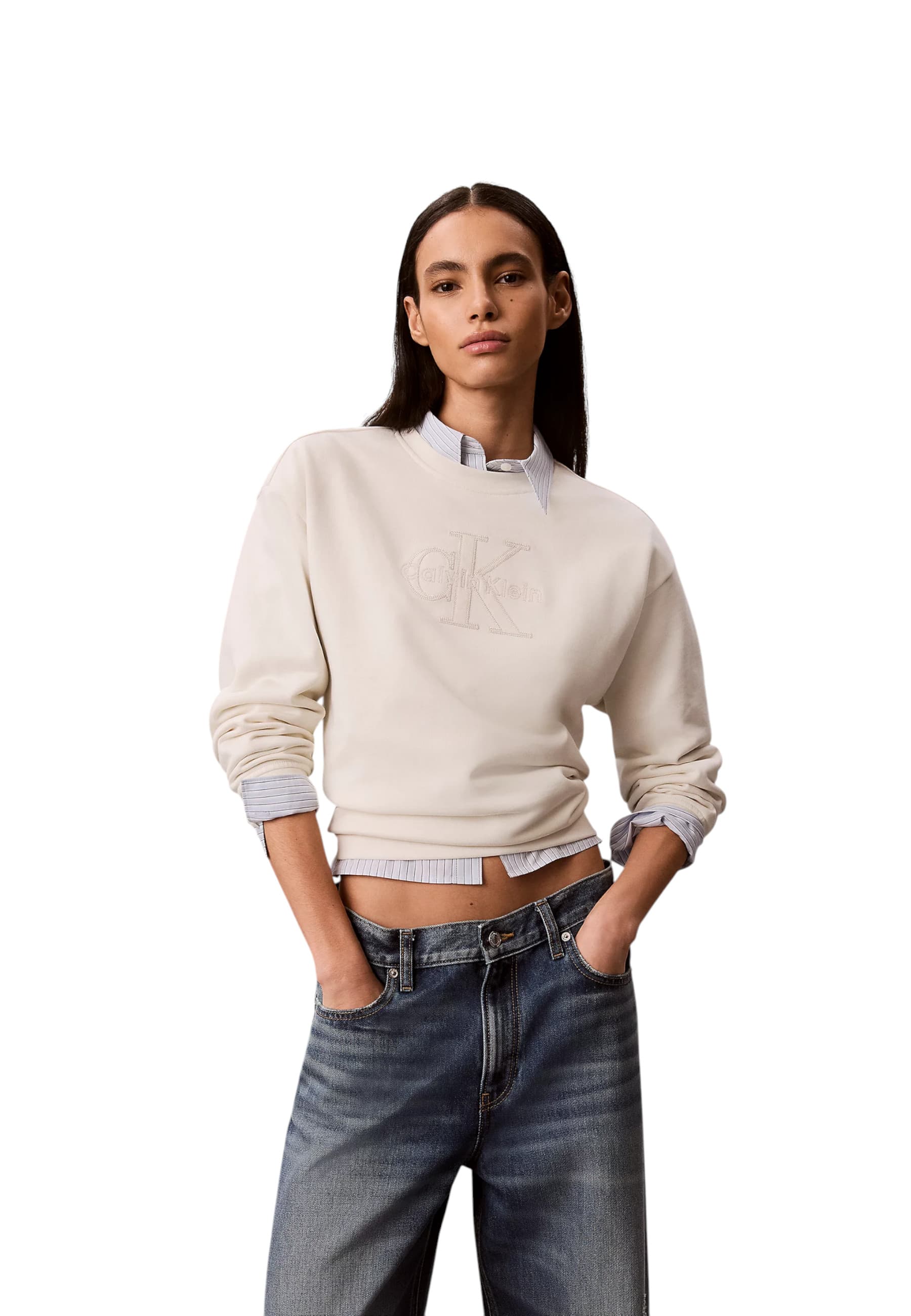 Calvin Klein Jeans Felpa Donna - Calvin Klein Jeans