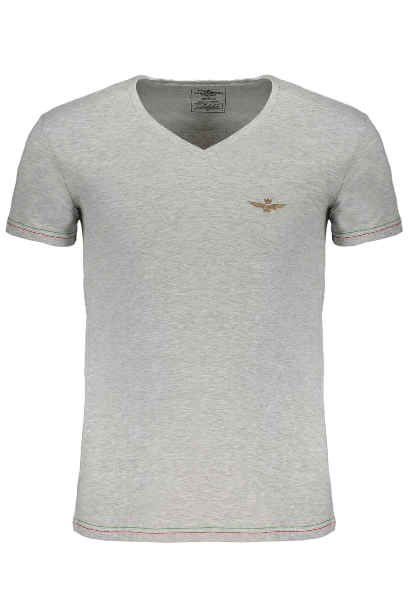 ERONAUTICA MILITARE МЪЖКА СИВА ТЕНИСКА С КЪС РЪКАВ - AERONAUTICA MILITARE