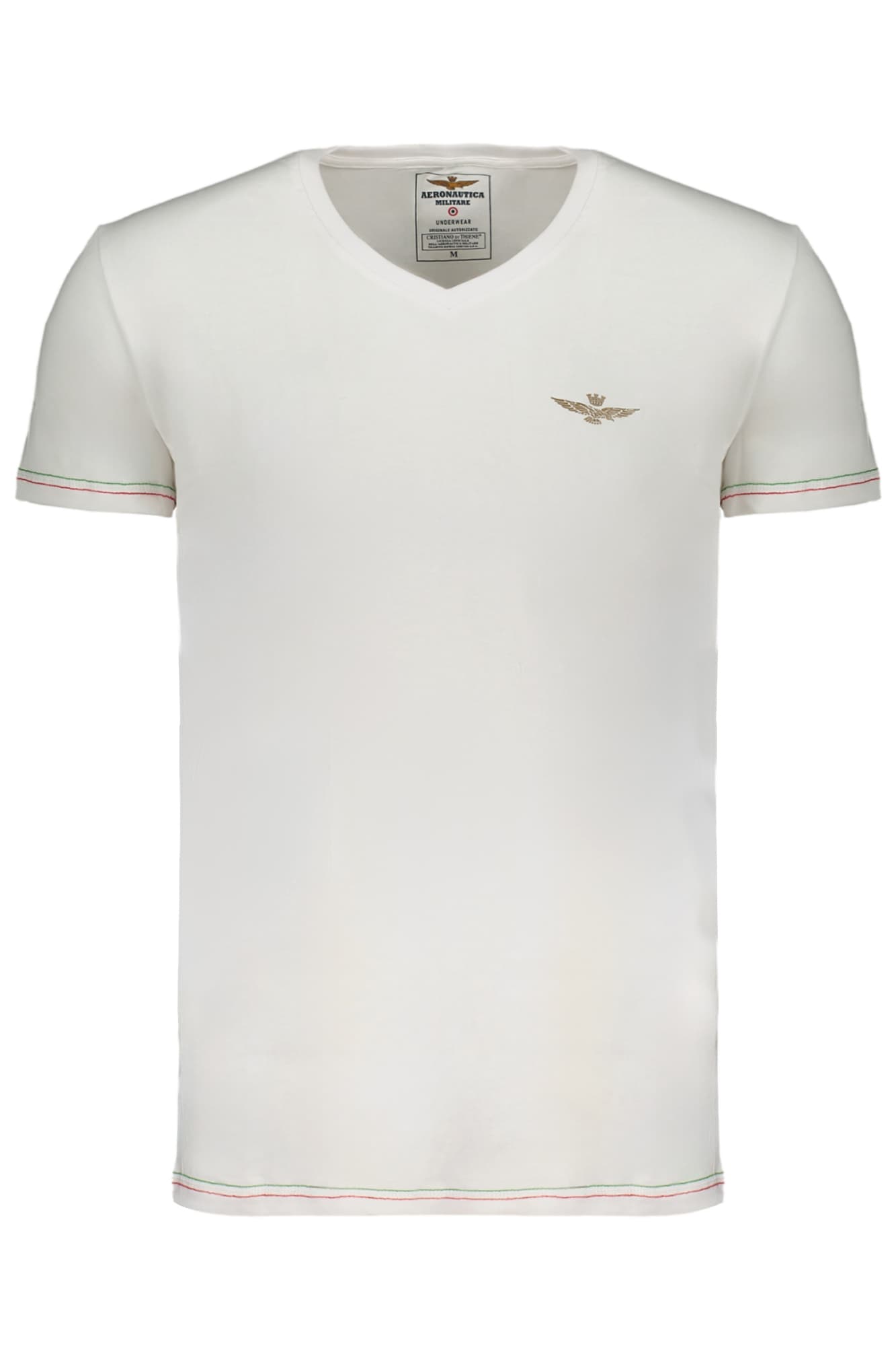 AERONAUTICA MILITARE МЪЖКА БЯЛА ТЕНИСКА С КЪС РЪКАВ - AERONAUTICA MILITARE