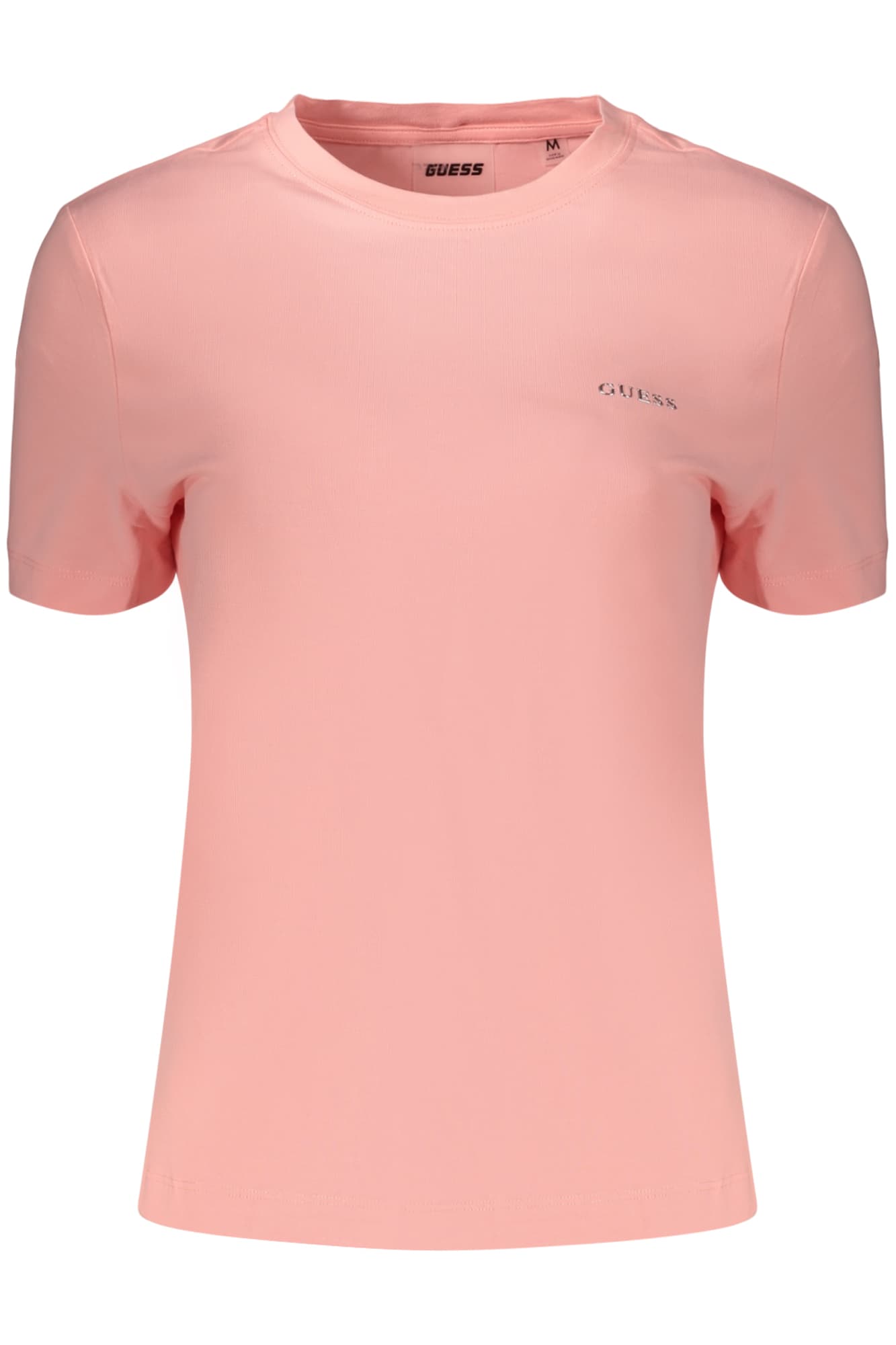 Дамска тениска с къс ръкав GUESS JEANS, розова - GUESS JEANS