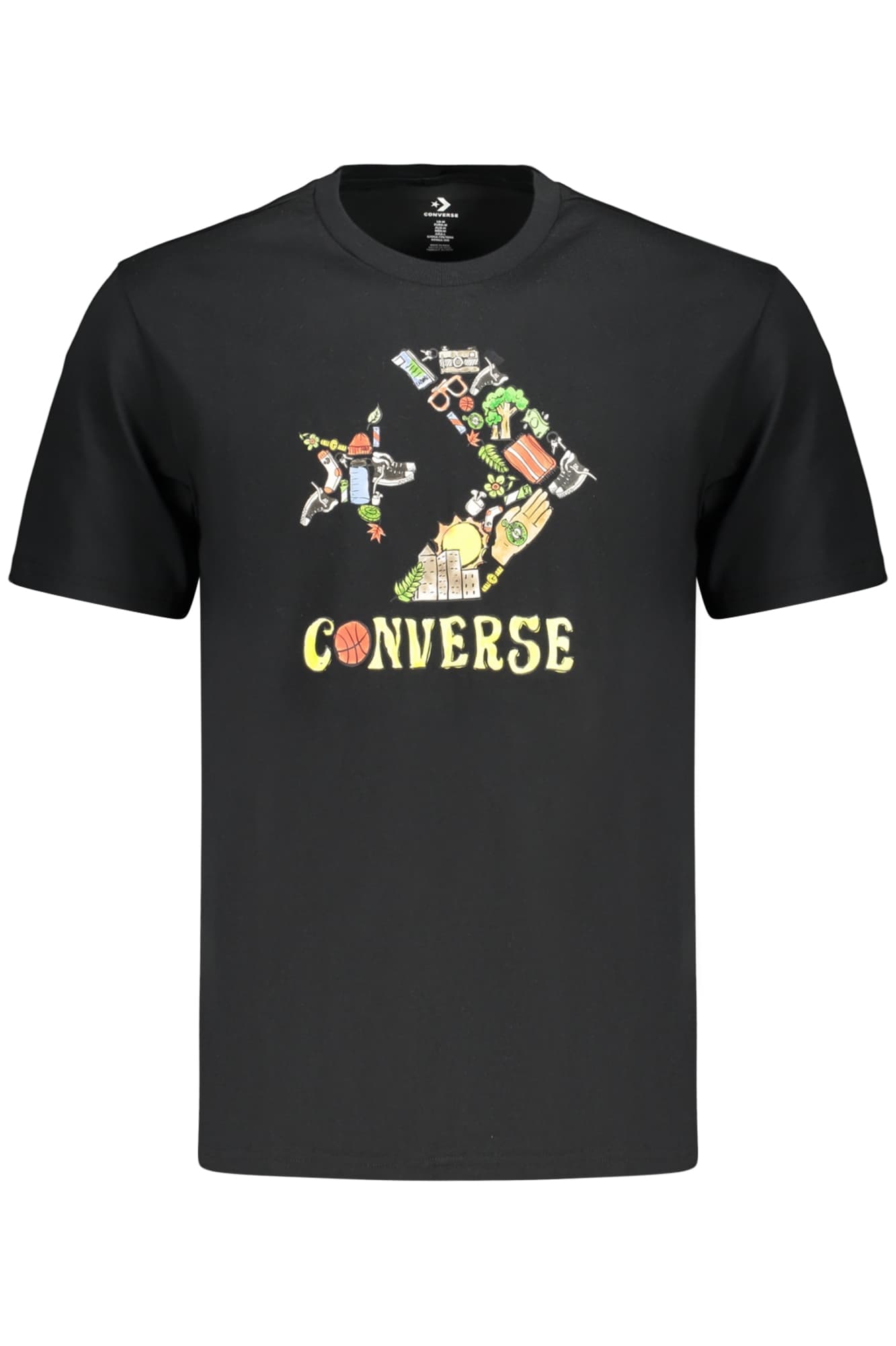 Мъжка тениска с къс ръкав Converse, черна - CONVERSE