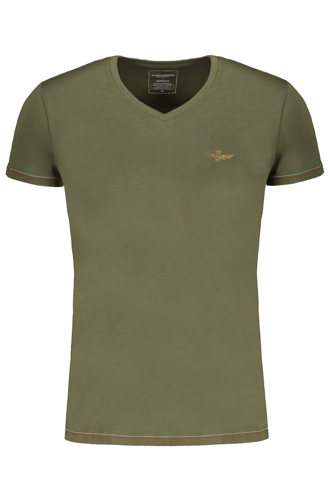 ERONAUTICA MILITARE ЗЕЛЕНА МЪЖКА ТЕНИСКА С КЪС РЪКАВ - AERONAUTICA MILITARE